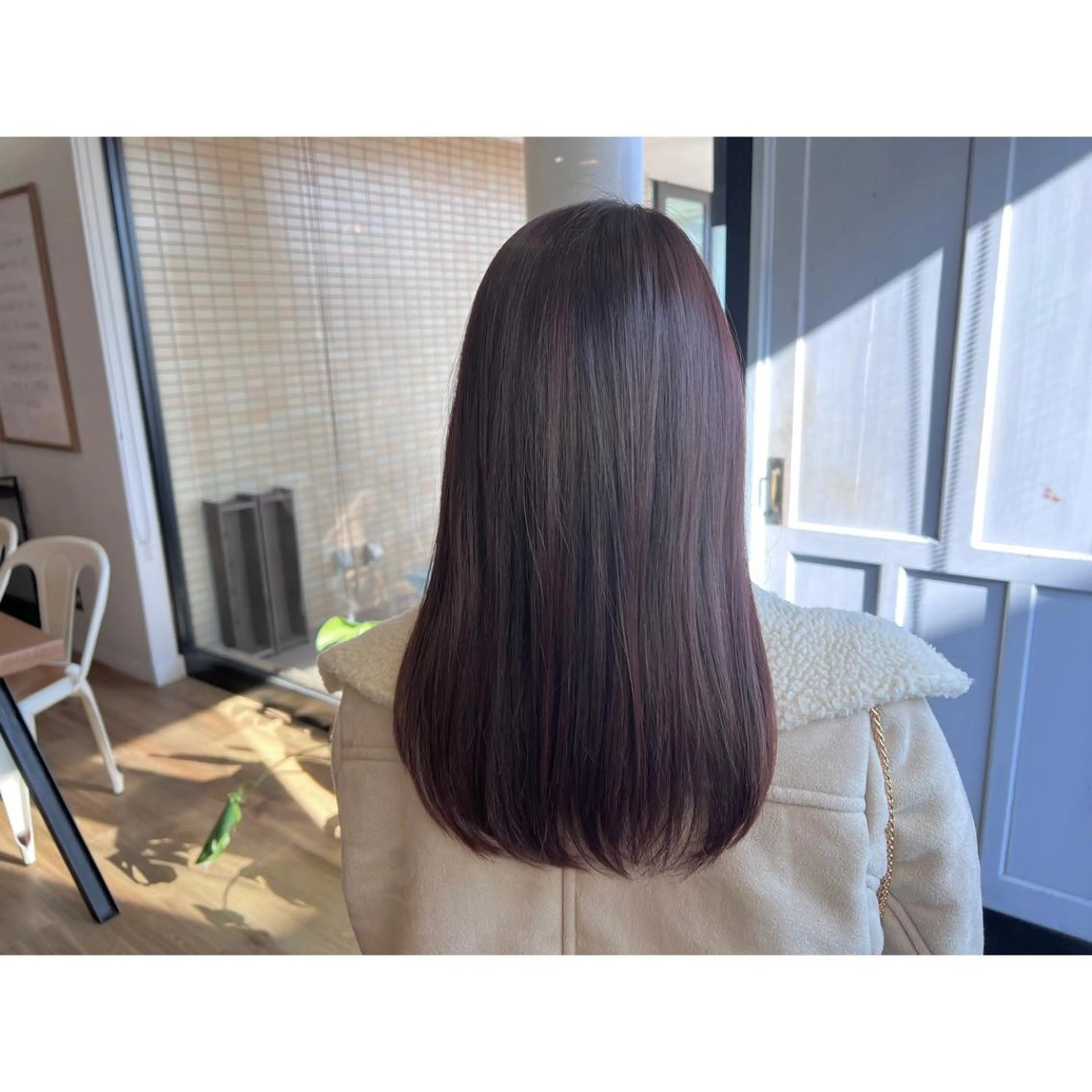 ロング カラー ピンクカラー カット ヘアカラー トリートメント ツキダテ ユイのヘアスタイル