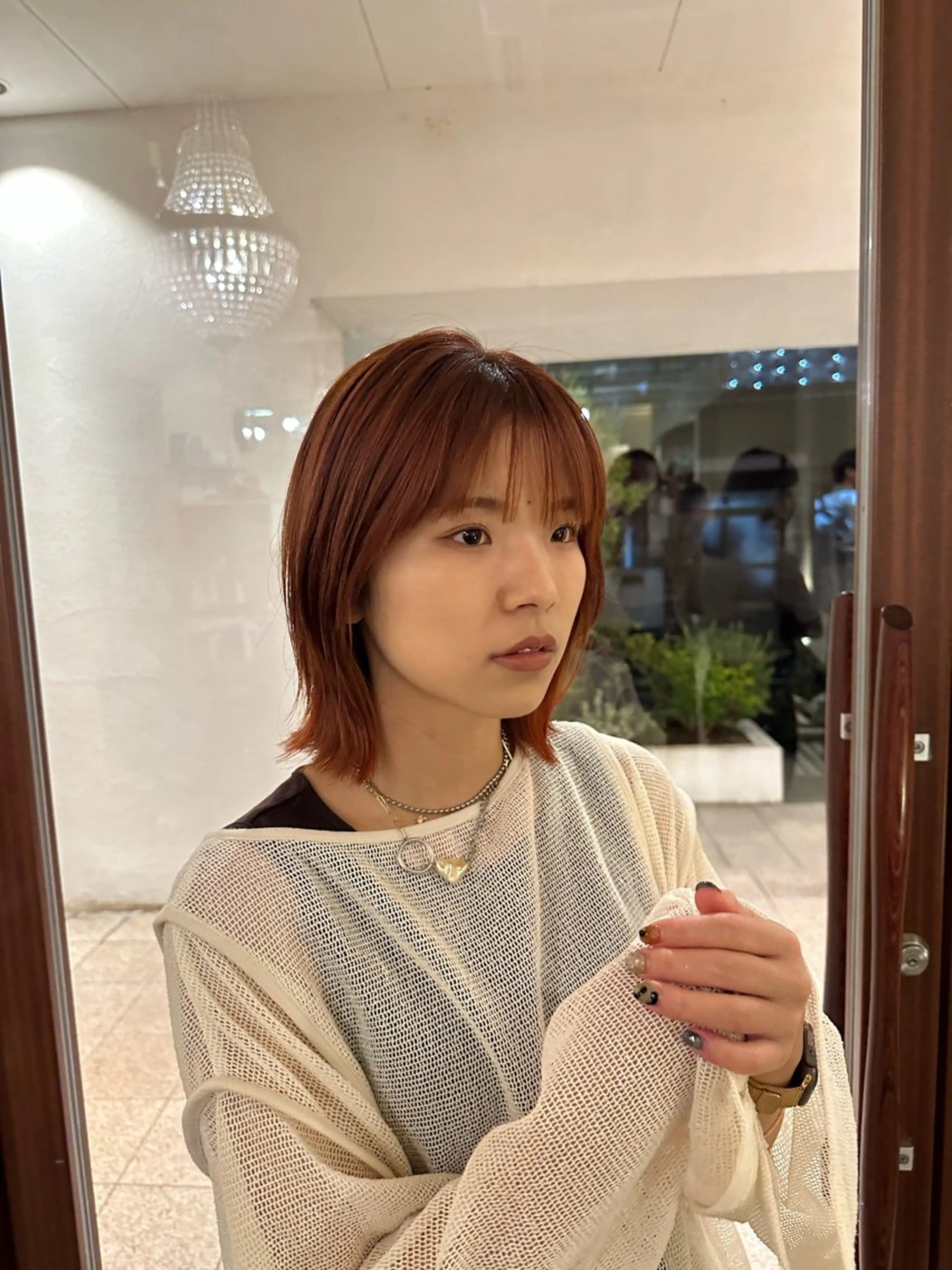 カラー オレンジ 村田 菜摘のヘアスタイル