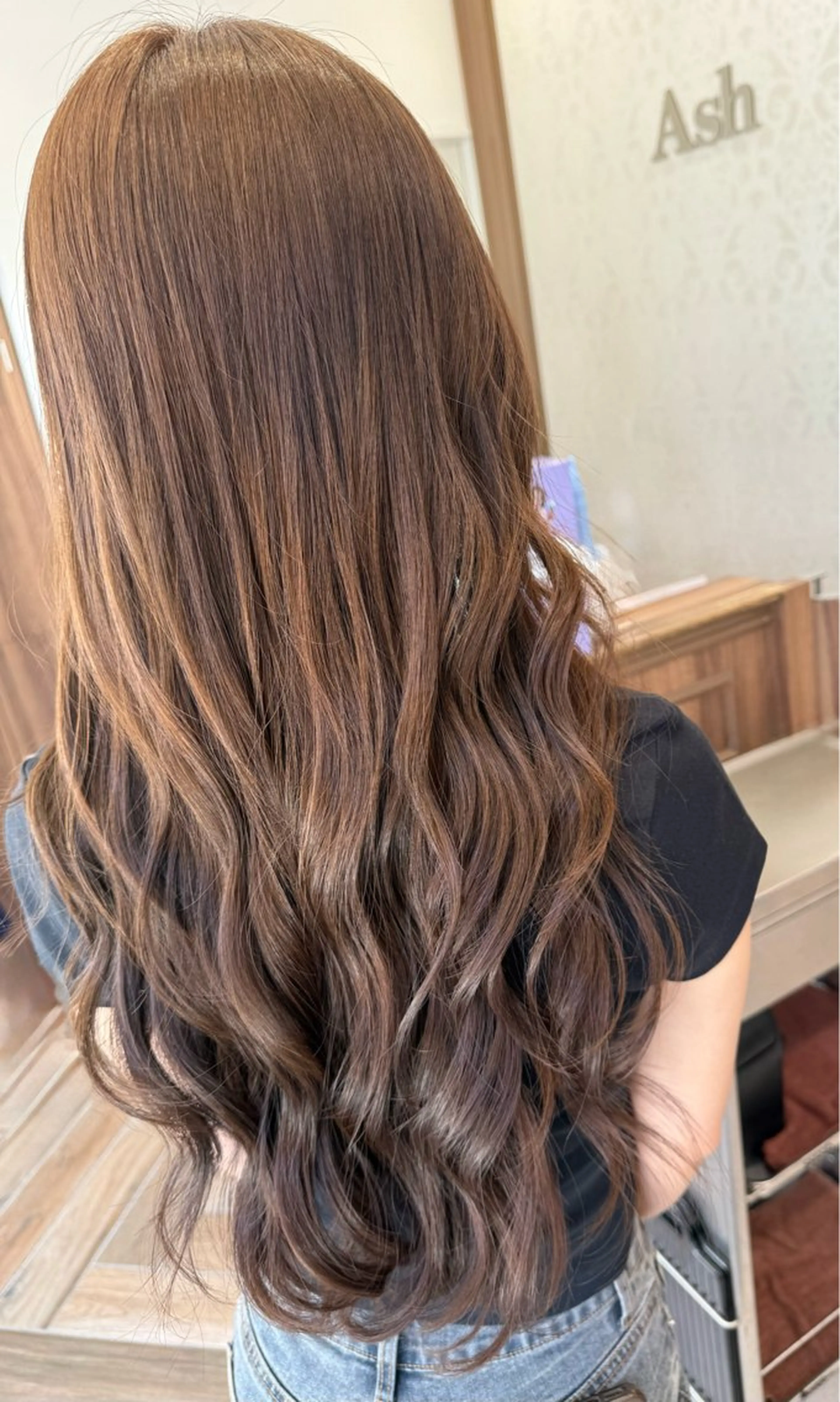 ロング カット ヘアカラー 藤井 真奈美のヘアスタイル