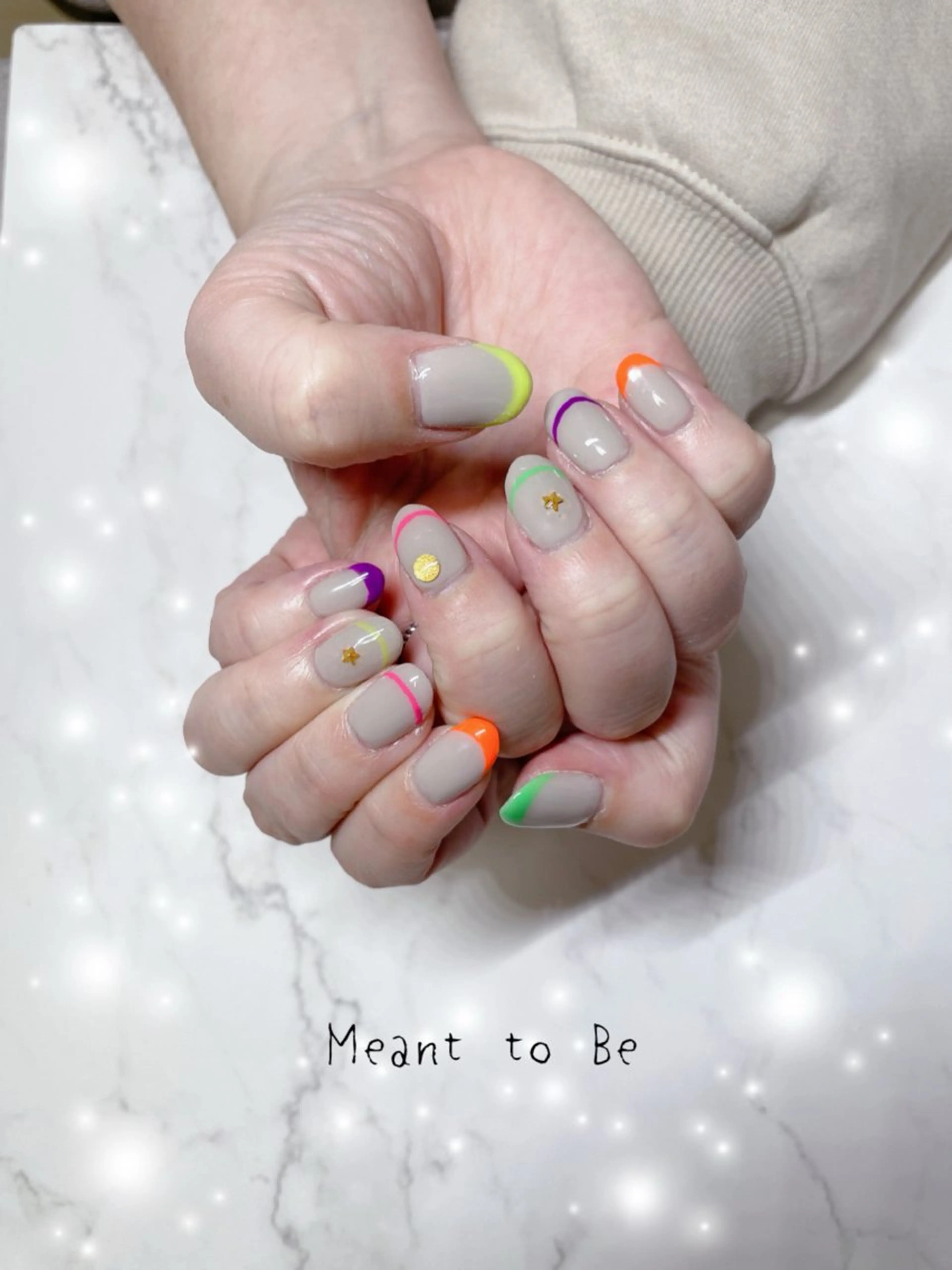 ネイル ジェルネイル オフィスネイル パラジェル シンプルネイル Meant to Be〜ご縁に感謝〜のネイルデザイン