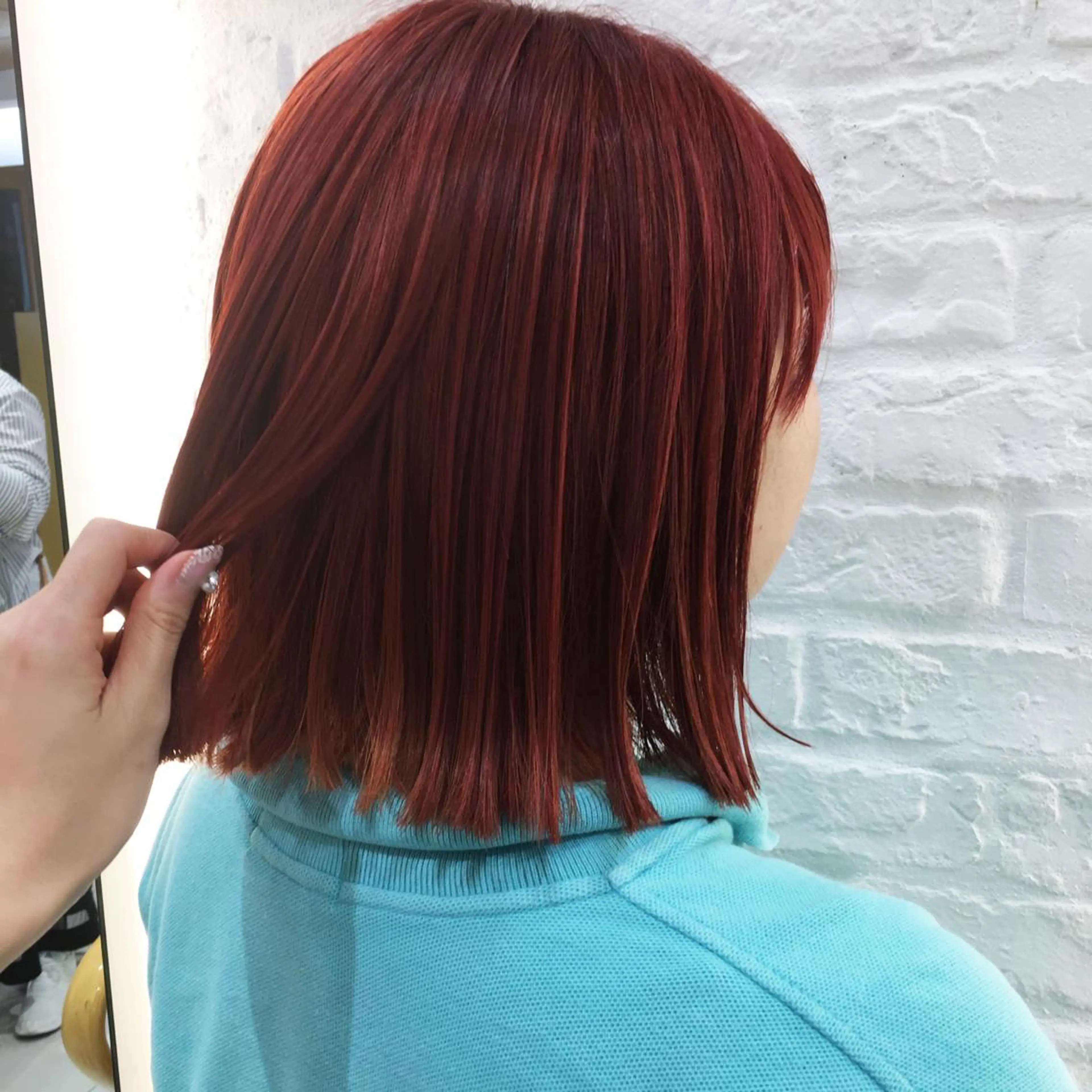 ミディアム カラー 加藤 あやみのヘアスタイル