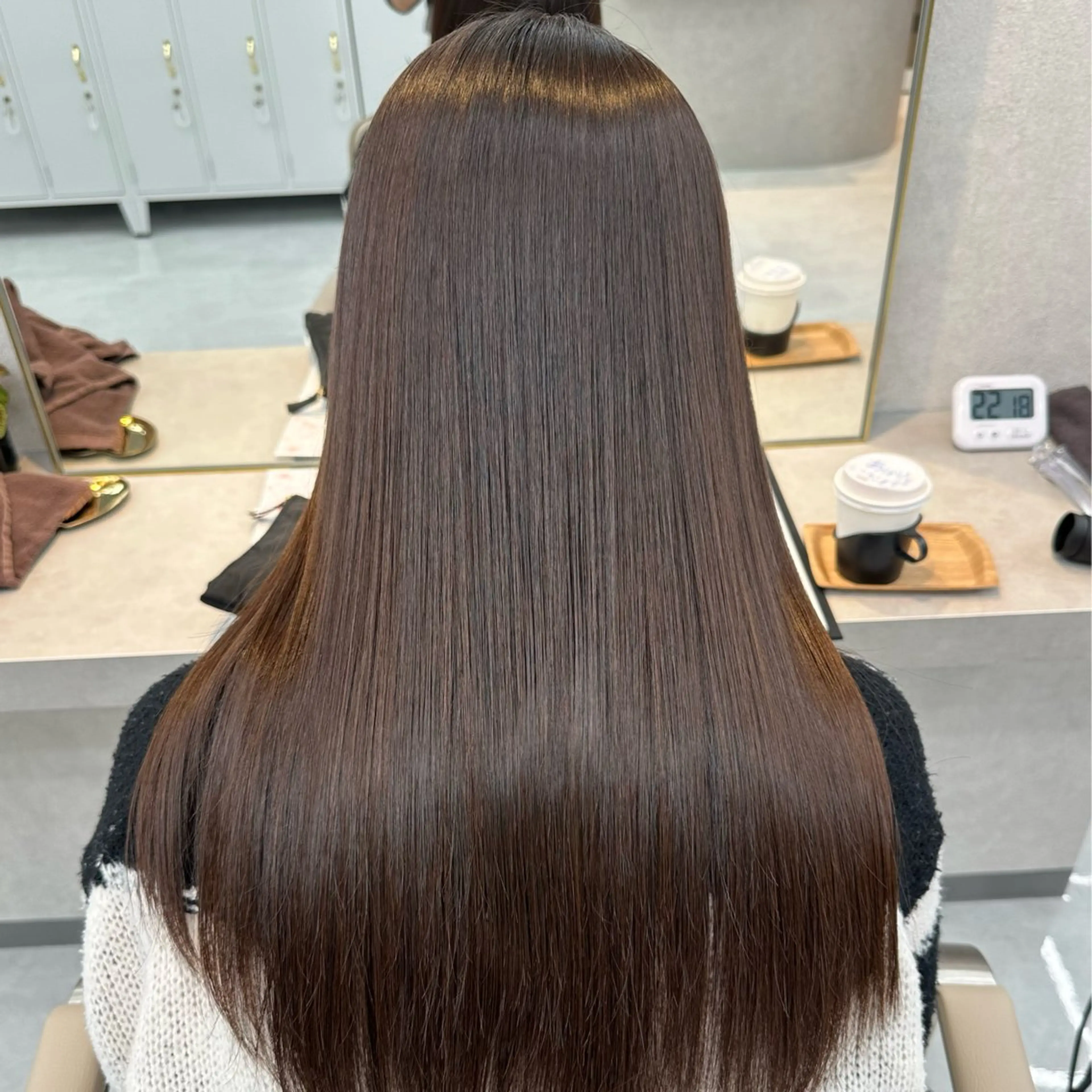 ロング 縮毛矯正 佐々木 玲のヘアスタイル