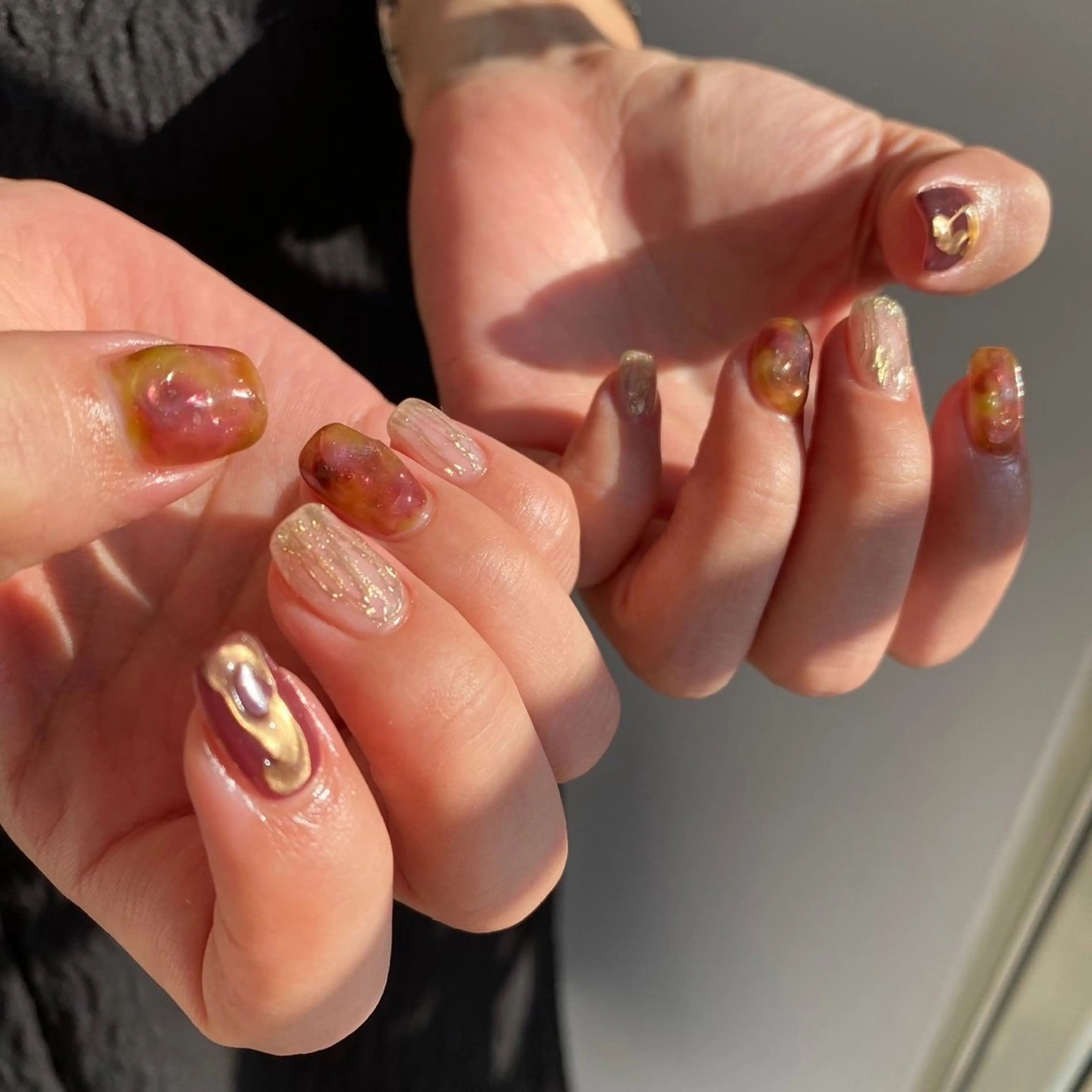 ネイル オーロラネイル マグネットネイル メンズネイル ニュアンスネイル シンプルネイル ハンドネイル 草加ニュアンスネイル 🌚hersのネイルデザイン