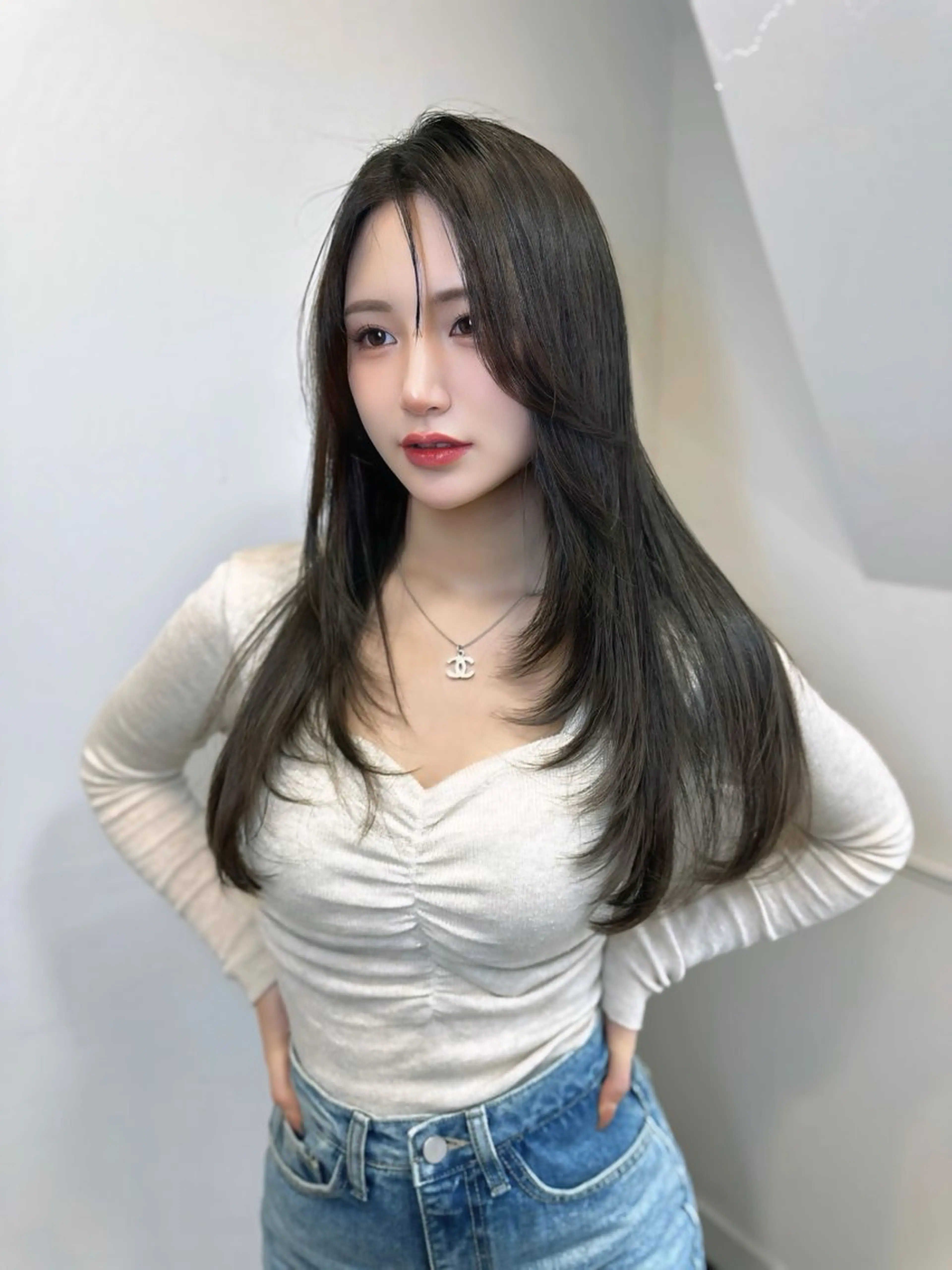 ロング カラー 髪質改善 レイヤーカット トリートメント ヘアカラー トリートメント ワンホンヘア ケラチン/Kaitoのヘアスタイル