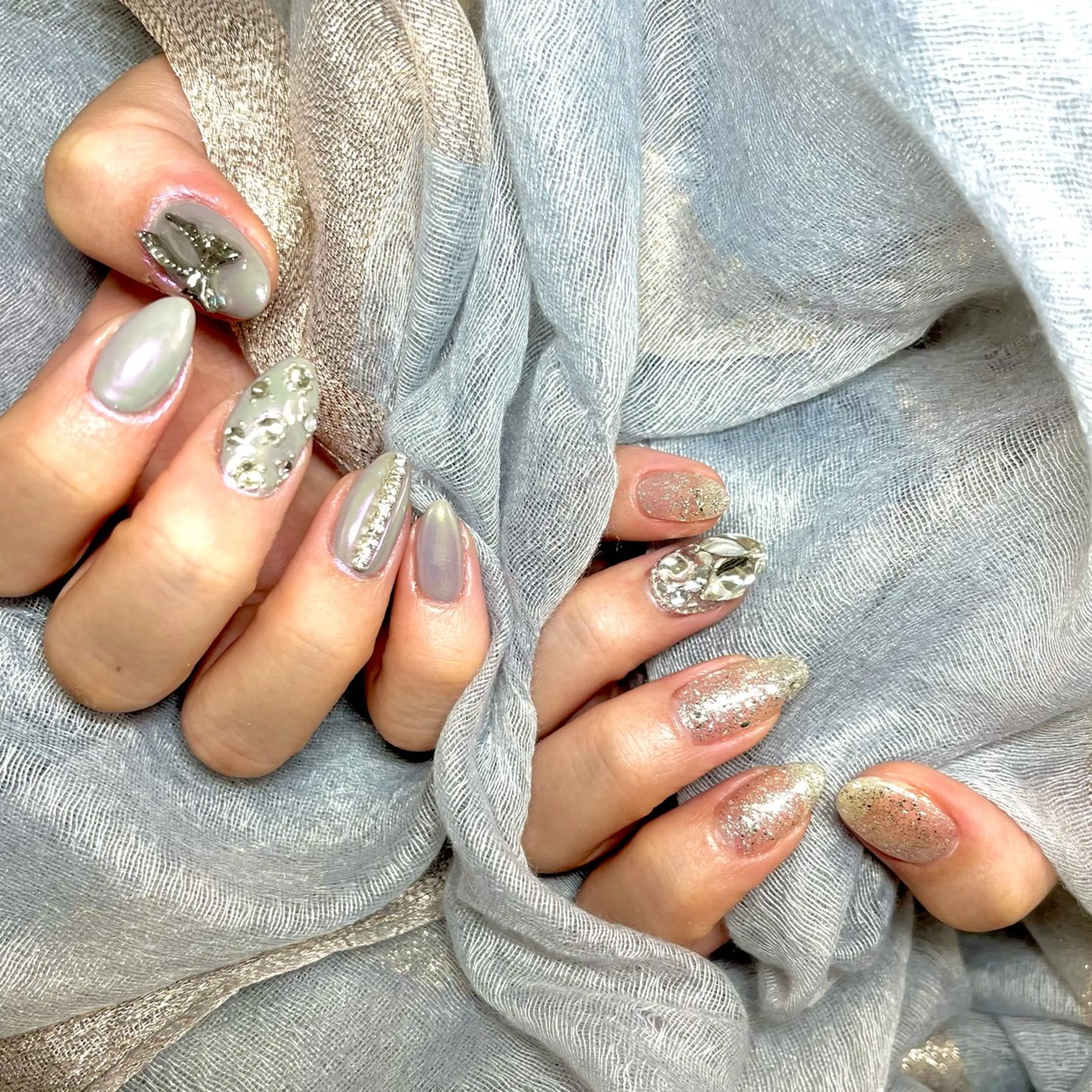 ネイル 成人式 Liberta所属・森 まりなのネイルデザイン