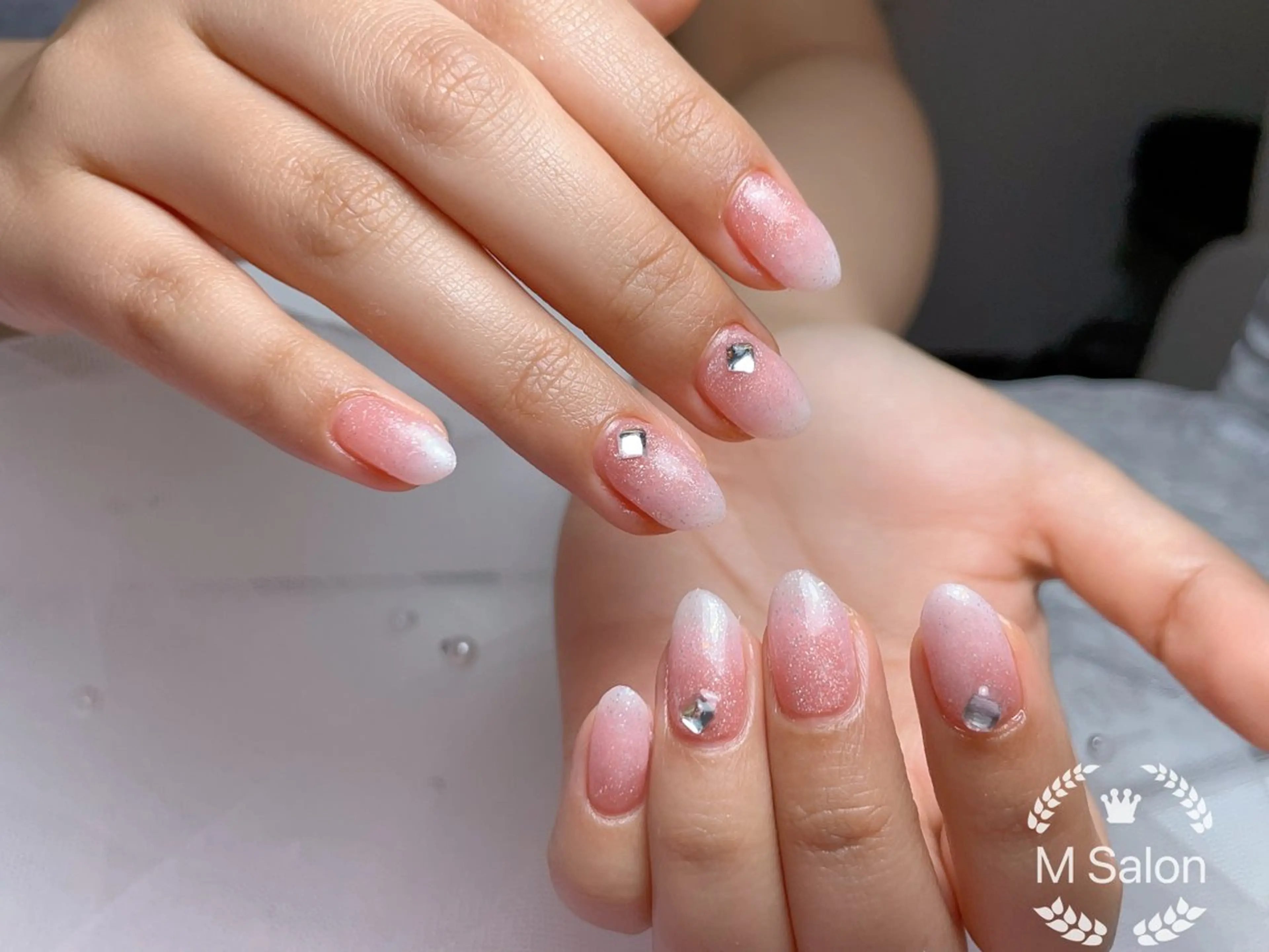 ネイル フレンチネイル マグネットネイル ニュアンスネイル オフィスネイル ワンカラーネイル ハンドネイル Mnail _KKのネイルデザイン