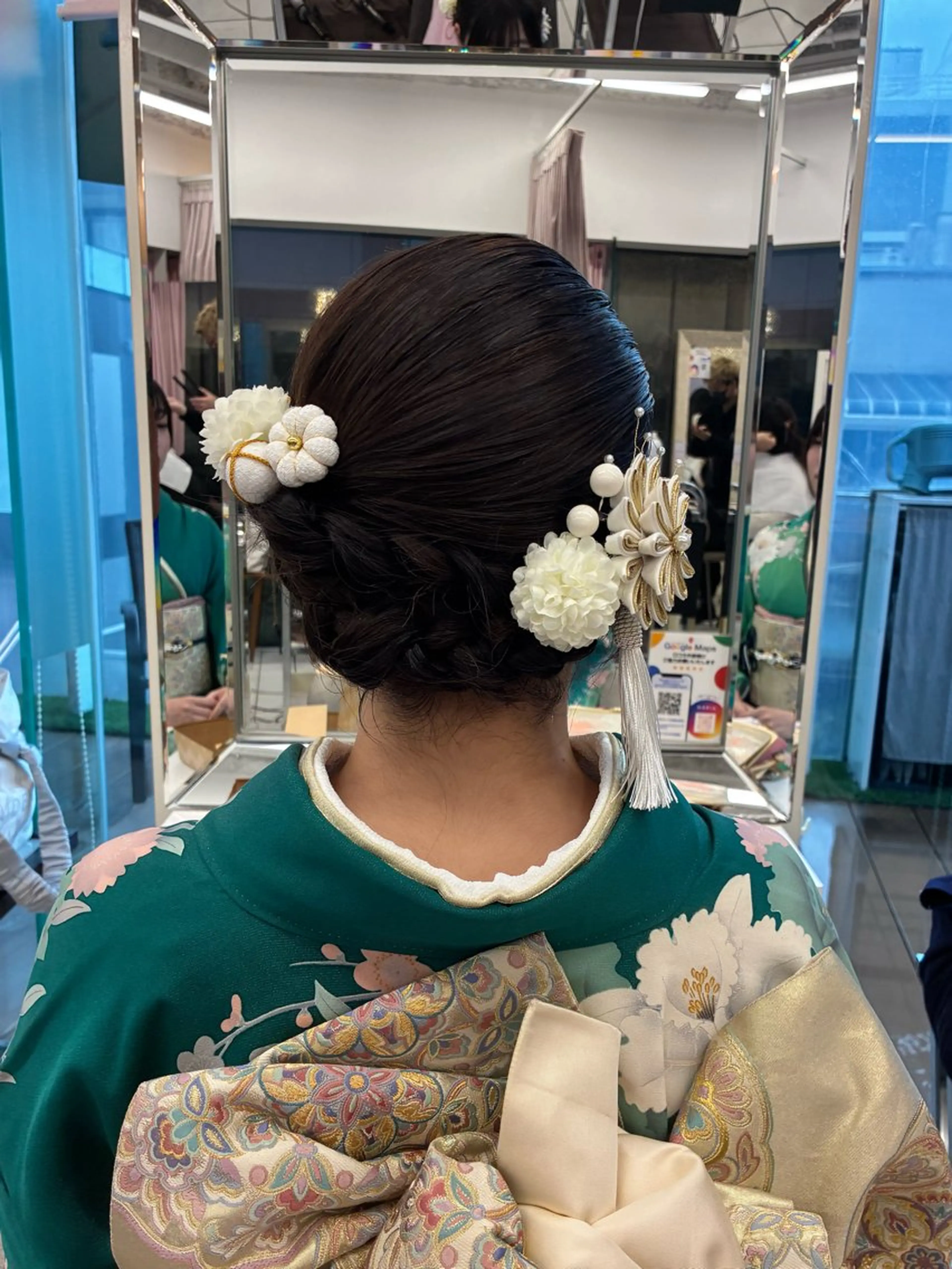 セミロング 髪質改善 レイヤーカット 小顔カット トリートメント 浴衣 ヘアセット 梅山 美侑のヘアスタイル