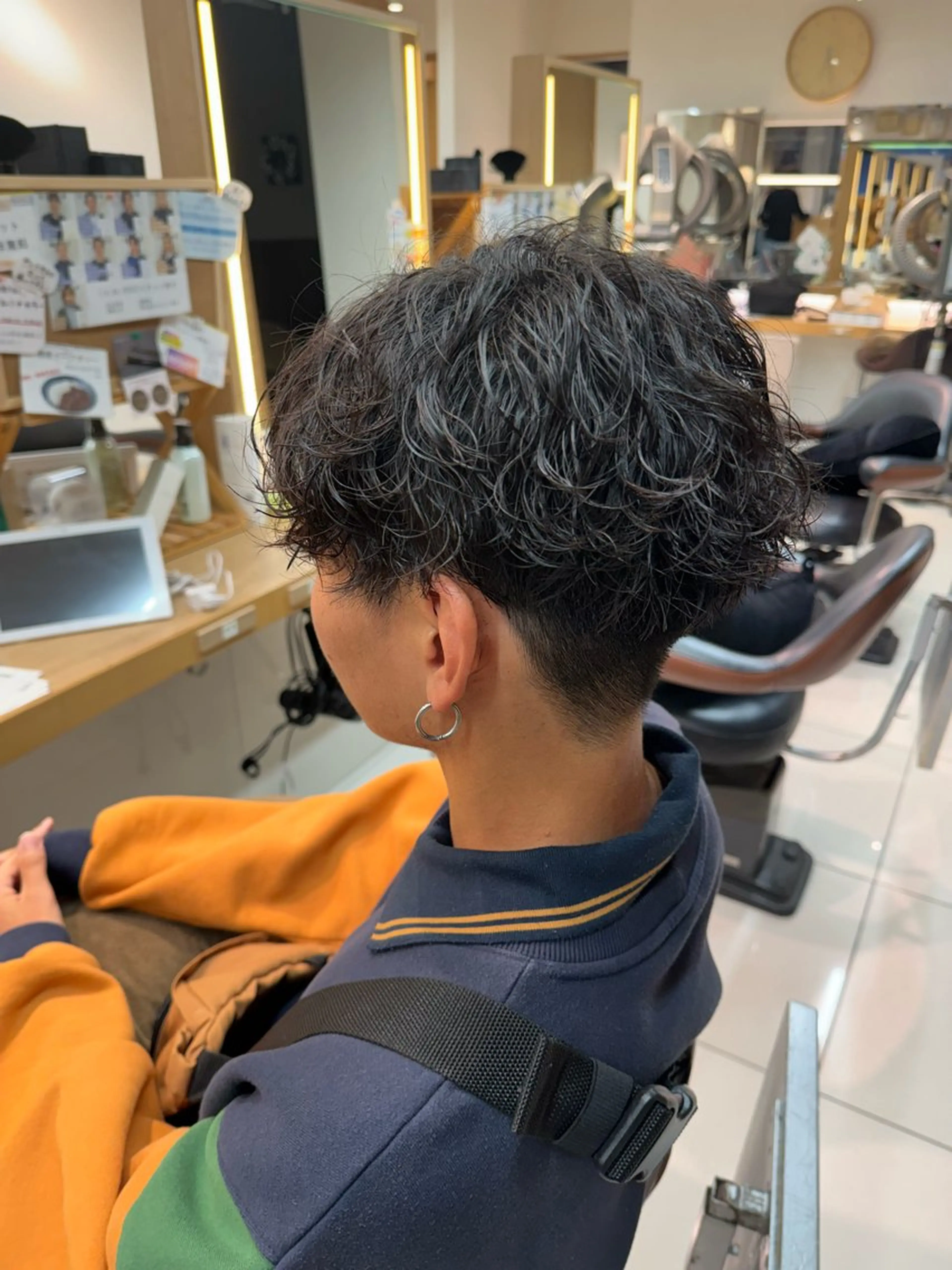 ショート パーマ メンズ カット ヘアカラー パーマ トリートメント パーマ/ハイトーン /吉田眞のヘアスタイル