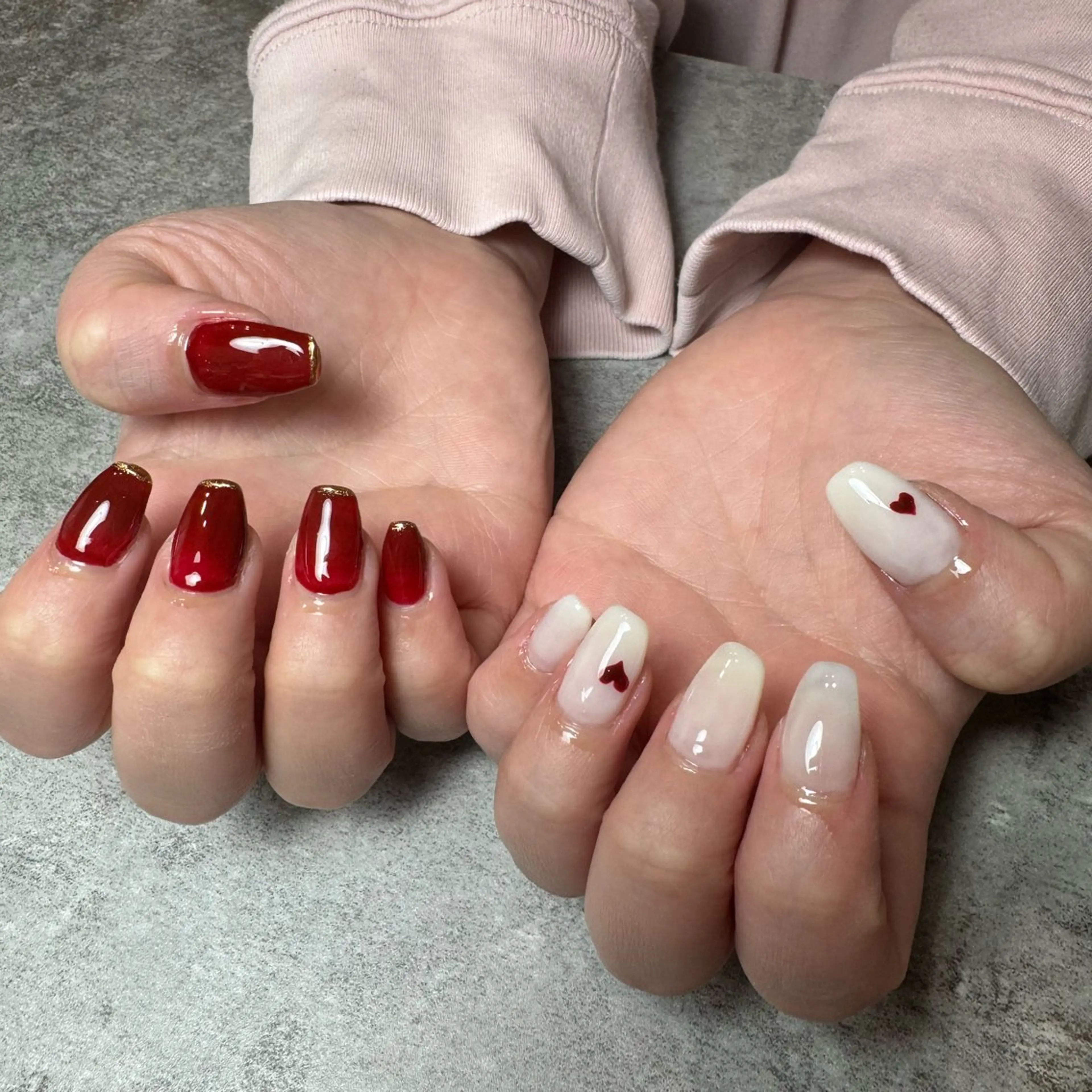 ネイル ハート バレンタイン MATATABI. kumiのネイルデザイン