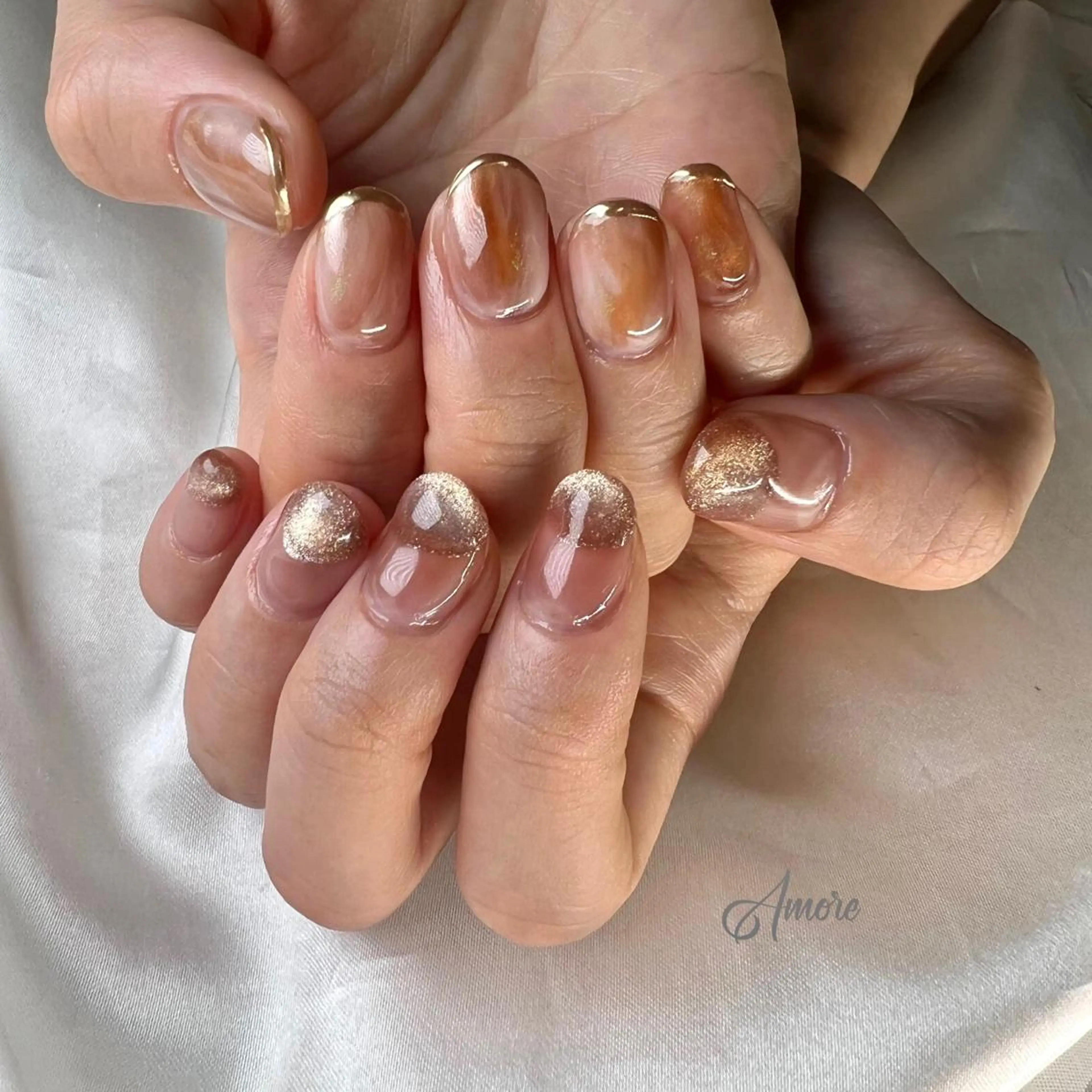 ネイル ジェルネイル 氷ネイル・うるうるネイル マグネットネイル ミラーネイル ニュアンスネイル You kyehwaのネイルデザイン