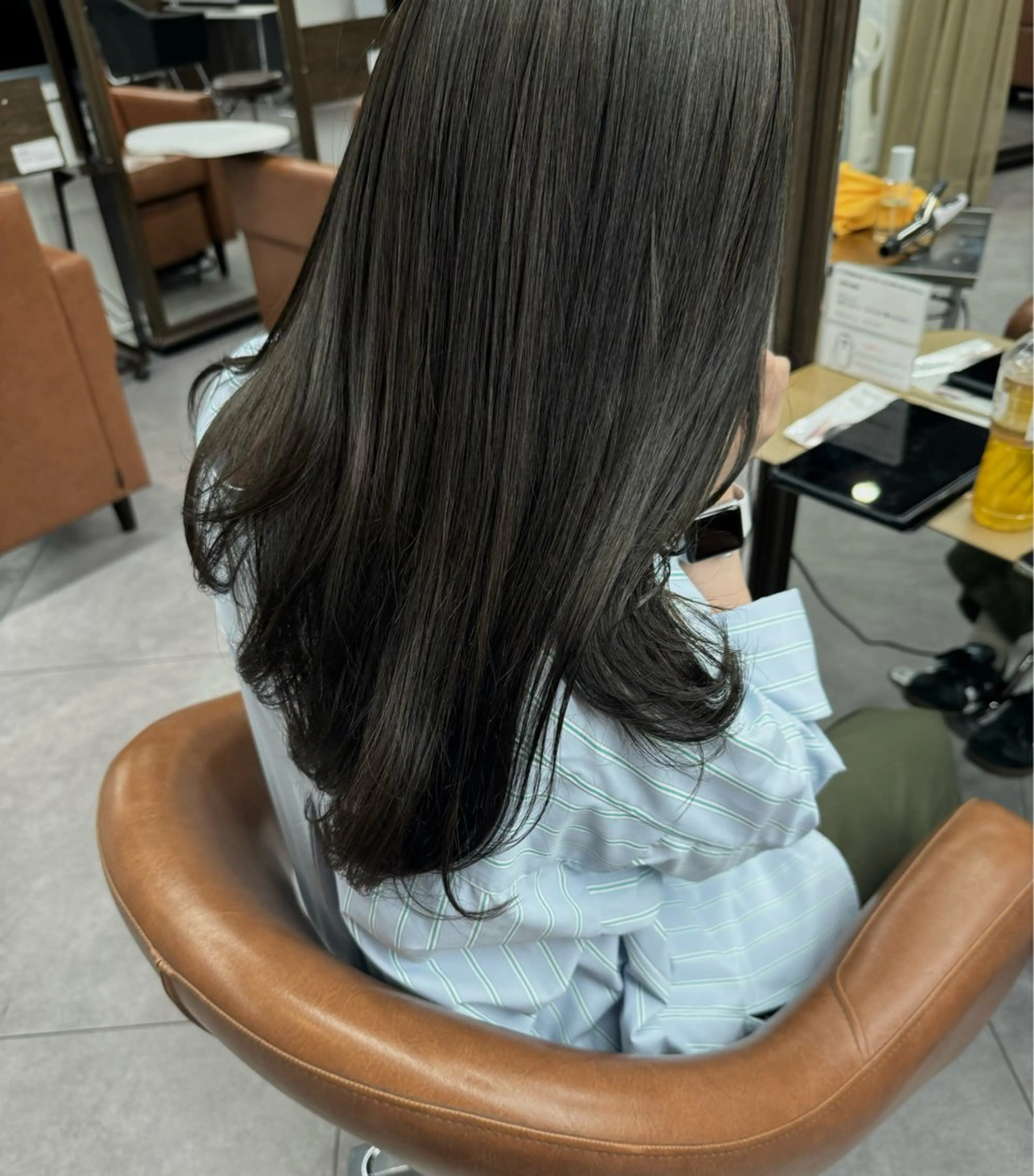 セミロング カラー グレージュ ヘアカラー reira/堀江/ 透明感カラーのヘアスタイル