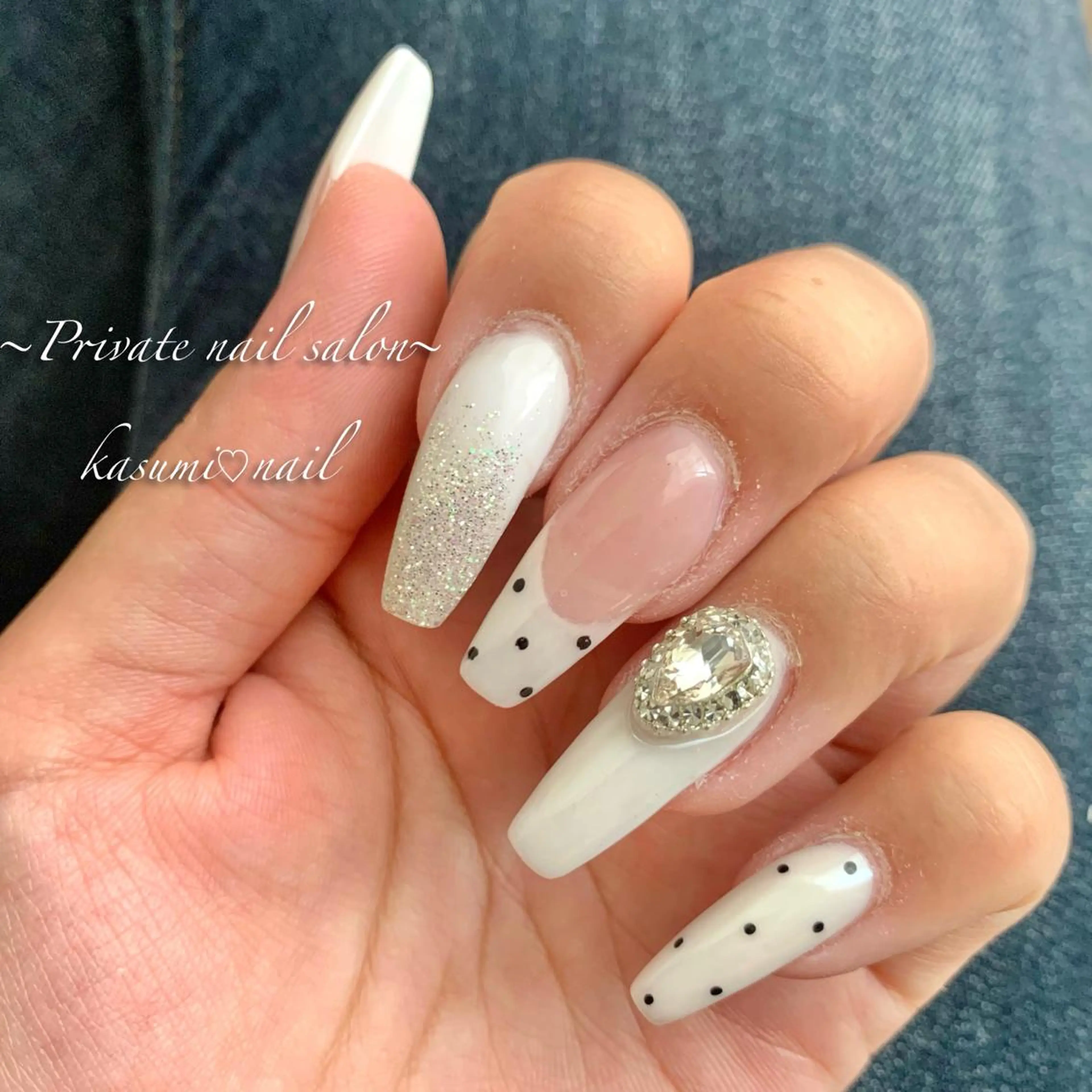 ネイル アートネイル ラメ(グリッター) マグネットネイル ミラーネイル 持ち込み KASUMI♡ Nailのネイルデザイン