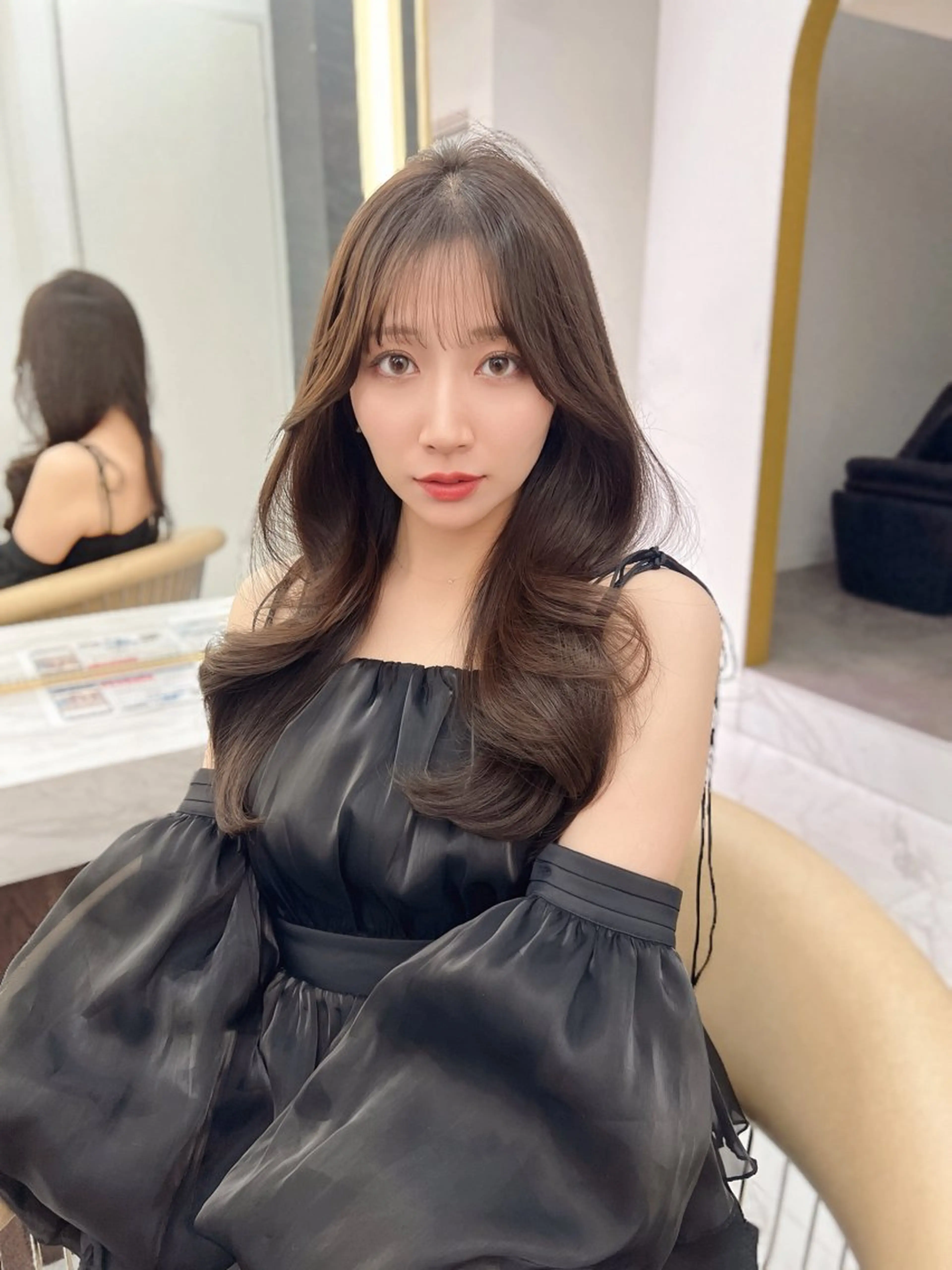 ロング カラー カット ヘアカラー トリートメント kumu 栄のヘアスタイル