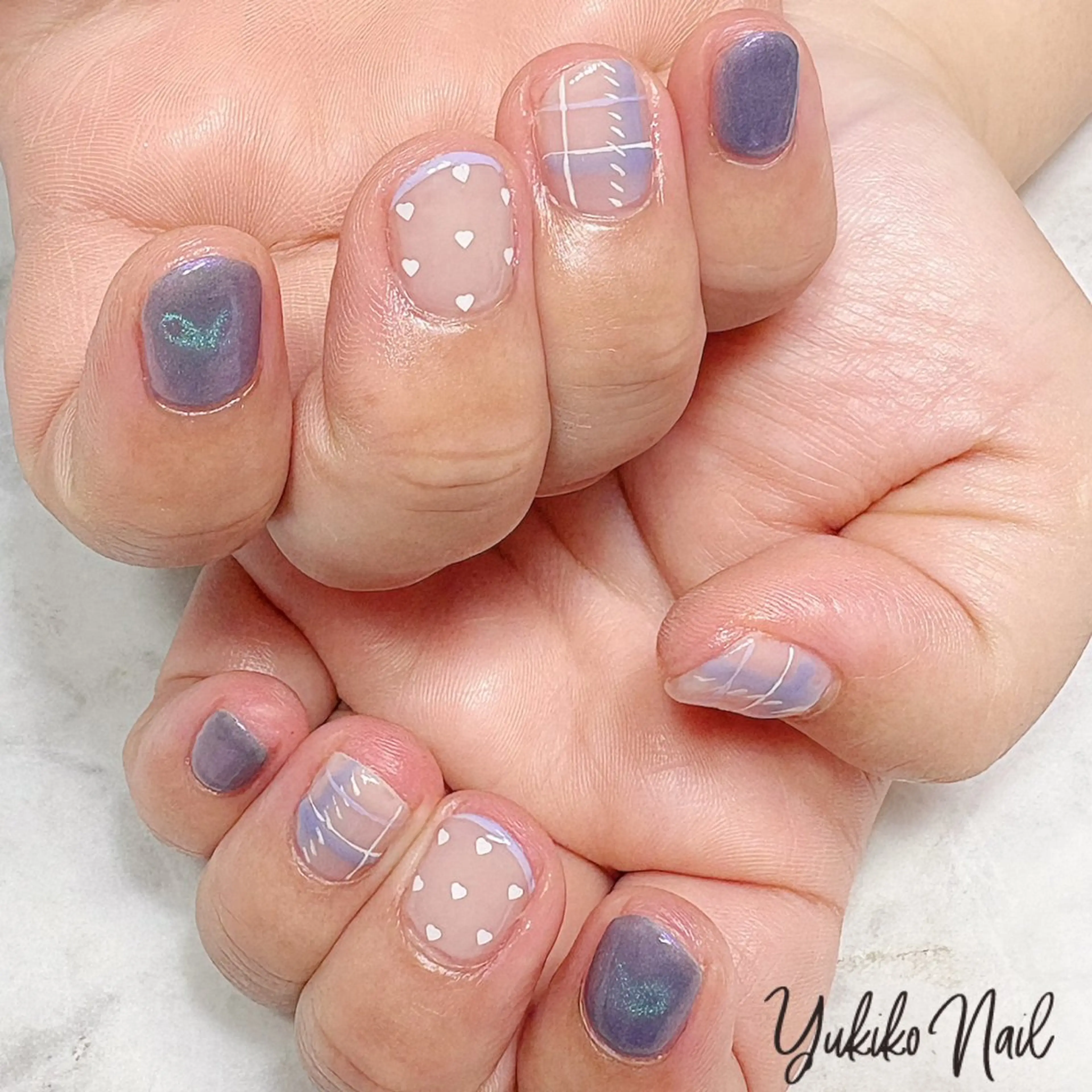 ネイル ハート ハンドネイル ユキコ ネイルのネイルデザイン