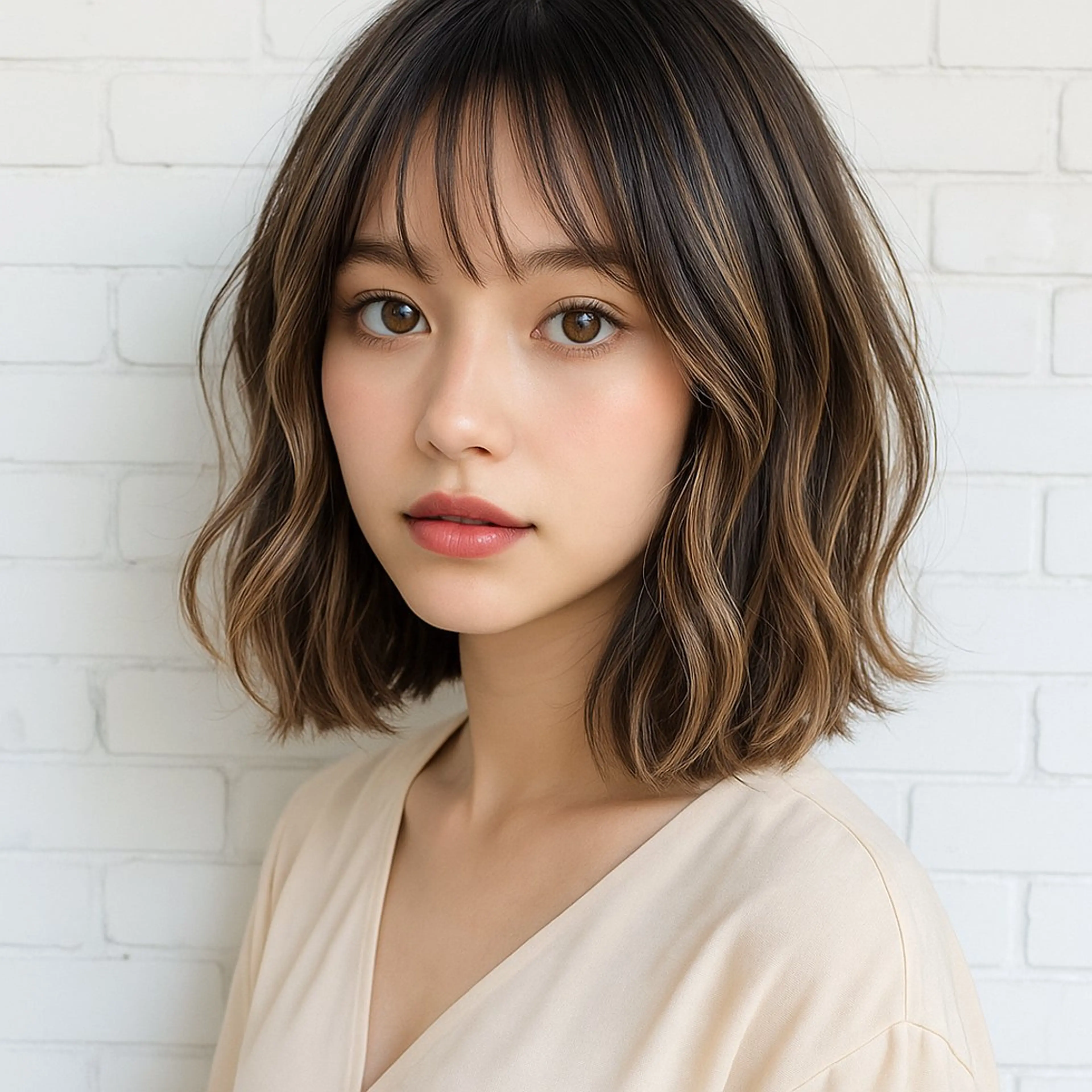 【ハイライト、白髪ぼかし】ハイライト＋最高級内部補修トリートメントの写真