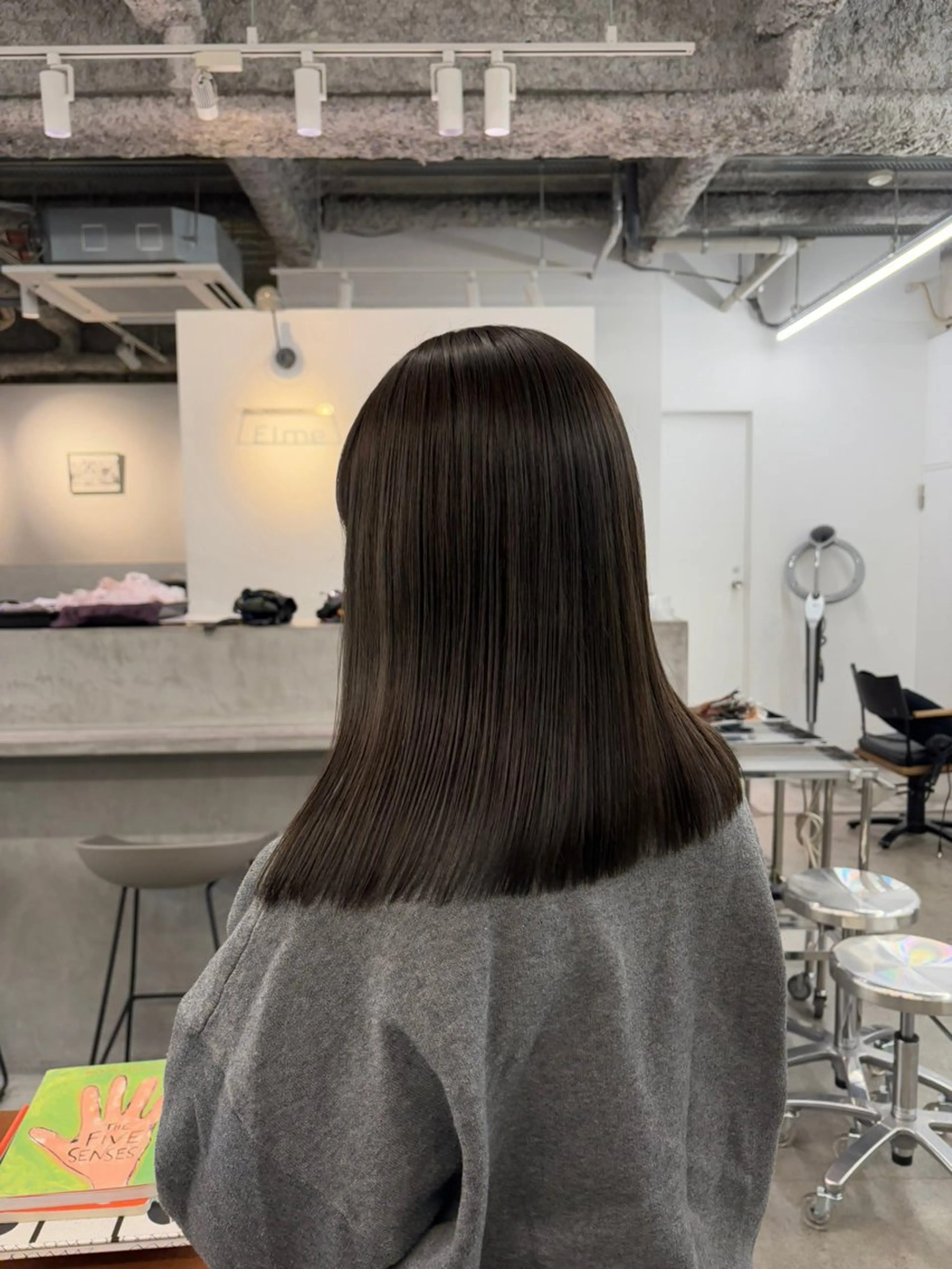 セミロング カラー セミロングパーマ 透明感カラー パーマ×透明感カラー MIOのヘアスタイル