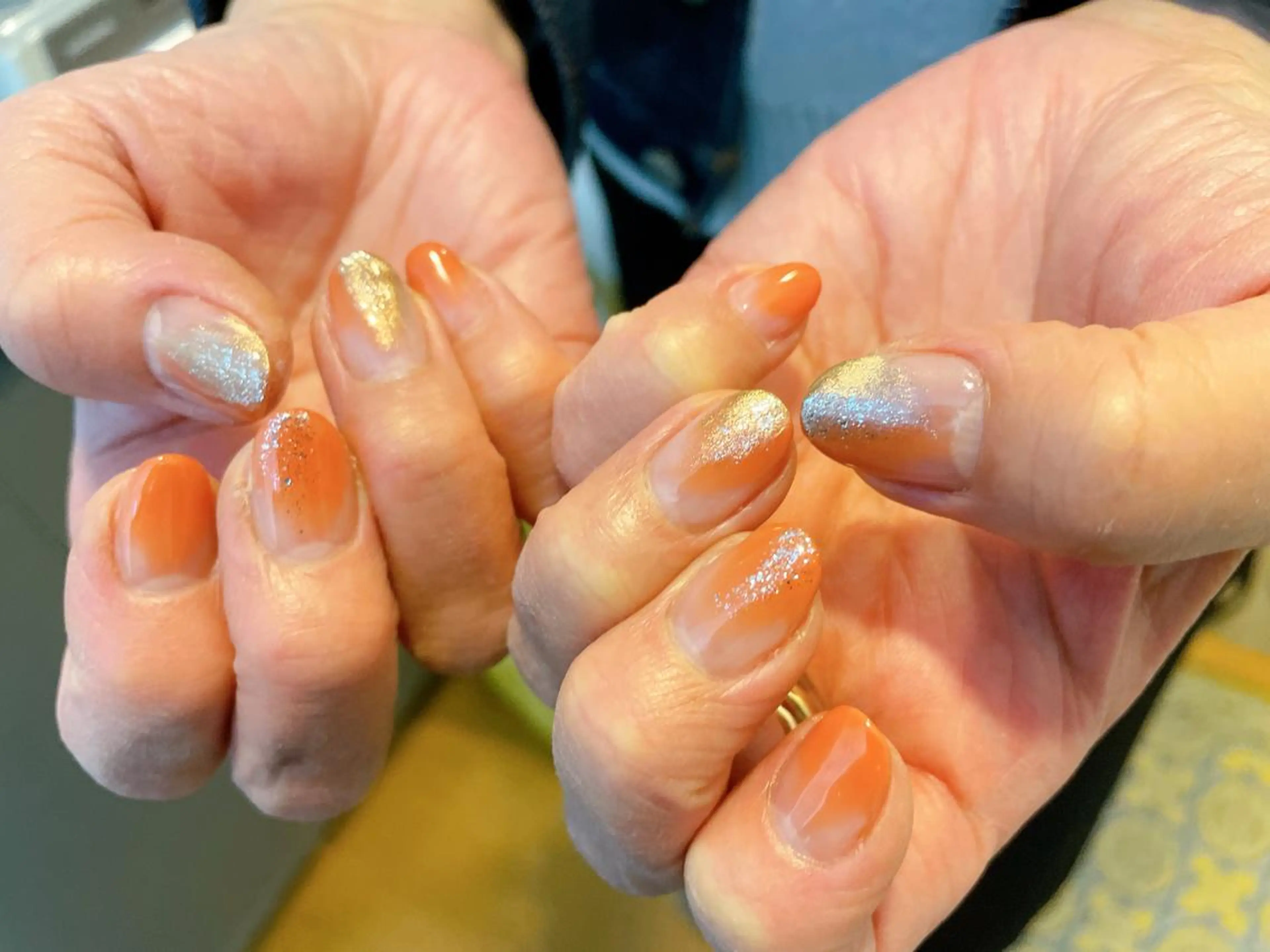 ネイル オーロラネイル フラワーネイル フットネイル フレンチネイル ジェルネイル ハンドネイル Mogu nail 二子玉川のネイルデザイン