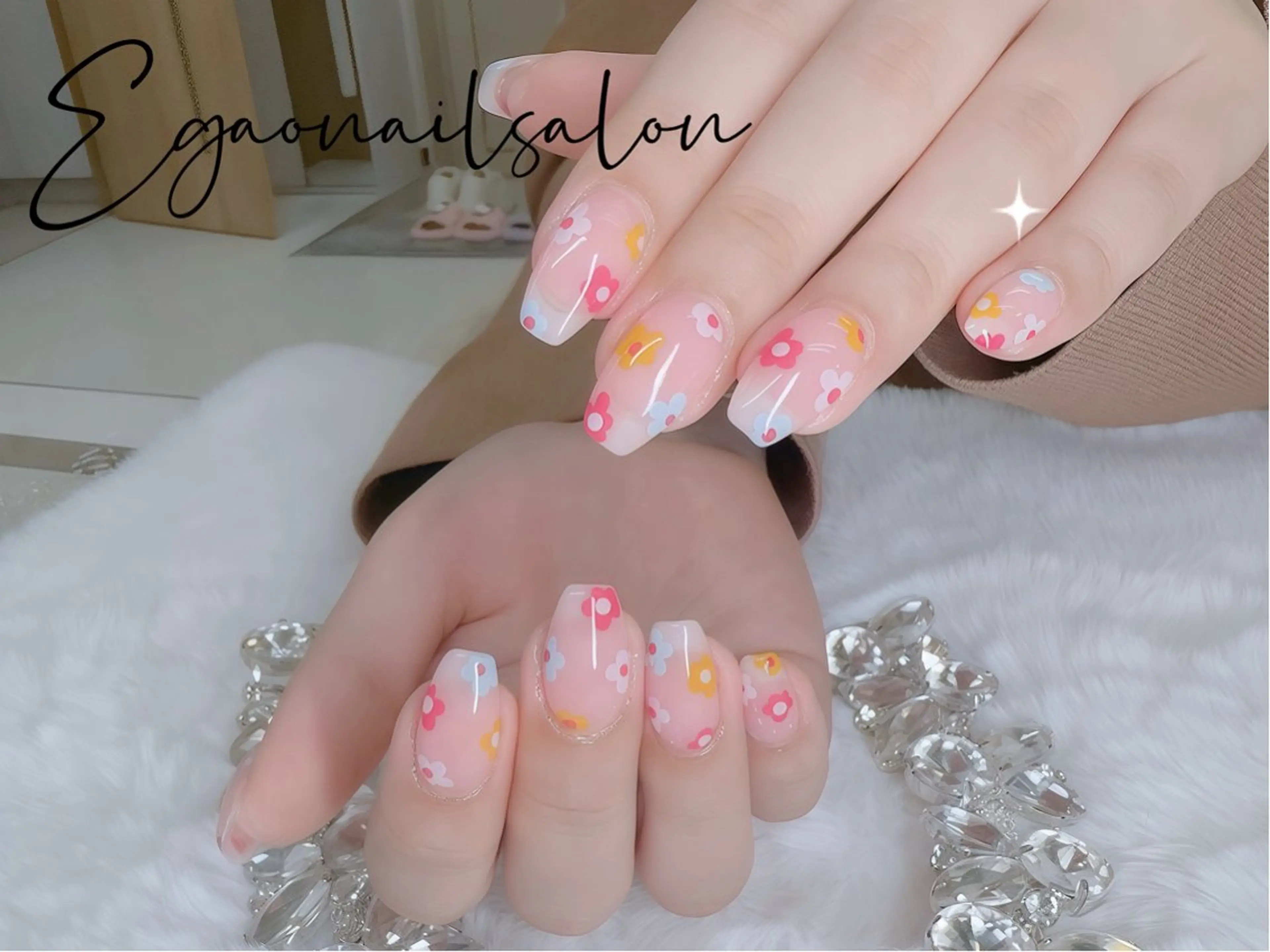 ネイル アートネイル フラワーネイル フットネイル フレンチネイル ジェルネイル ハンドネイル Egao Nail Salonのネイルデザイン