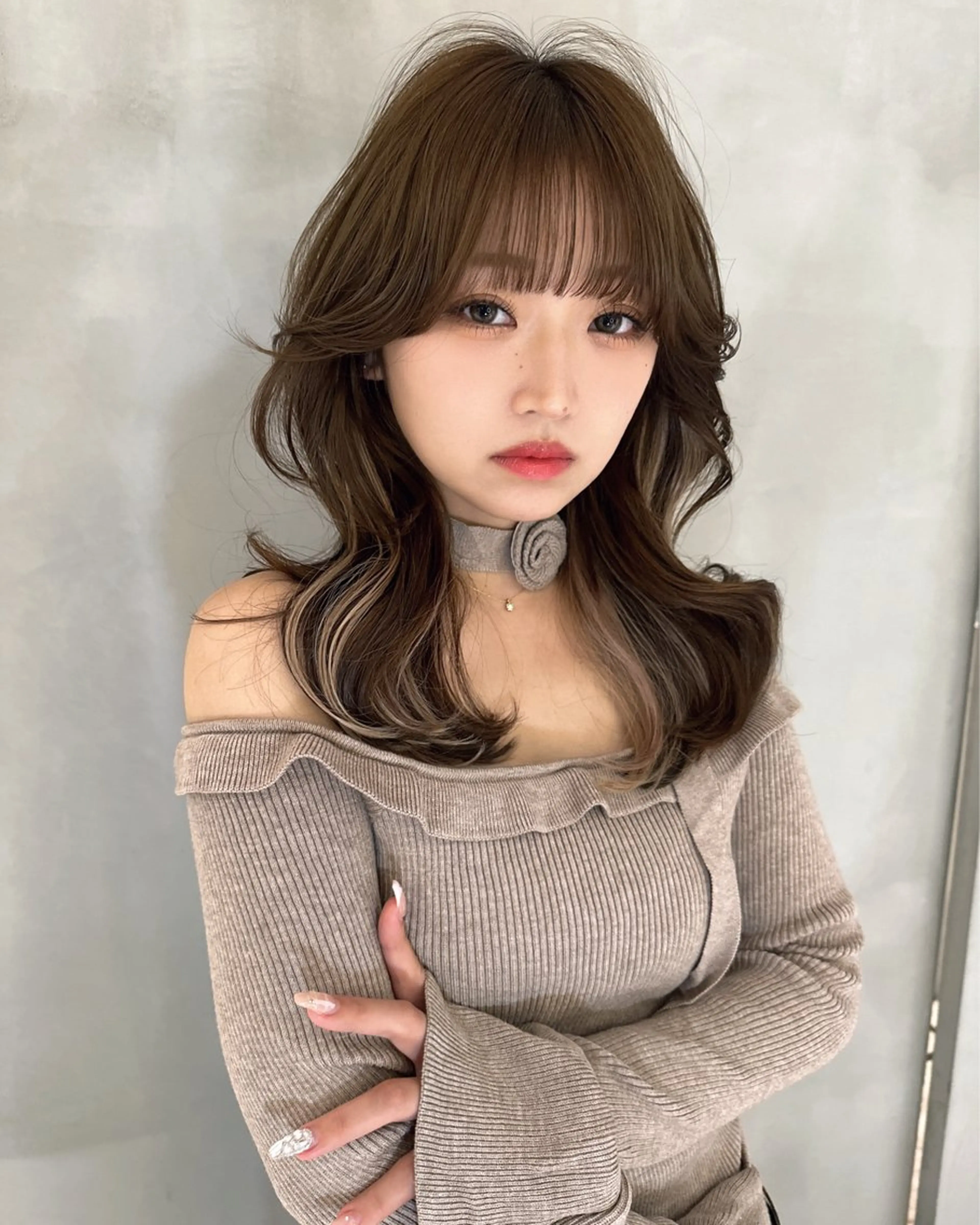 ロング カット ヘアカラー MASHU韓国ヘア/ レイヤー/透明感カラのヘアスタイル