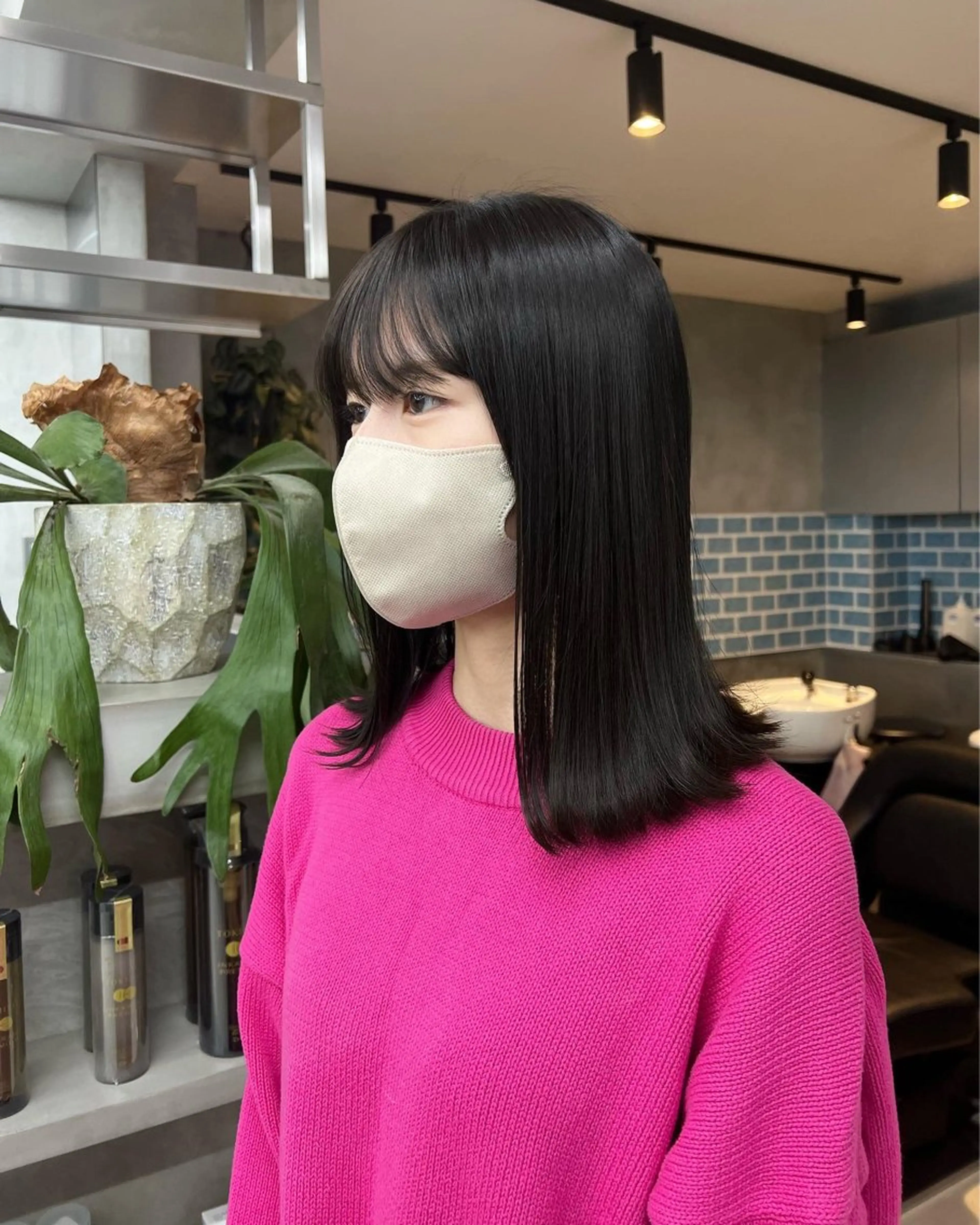 カラー オリーブカラー 韓国ヘア 🎀華澄のヘアスタイル