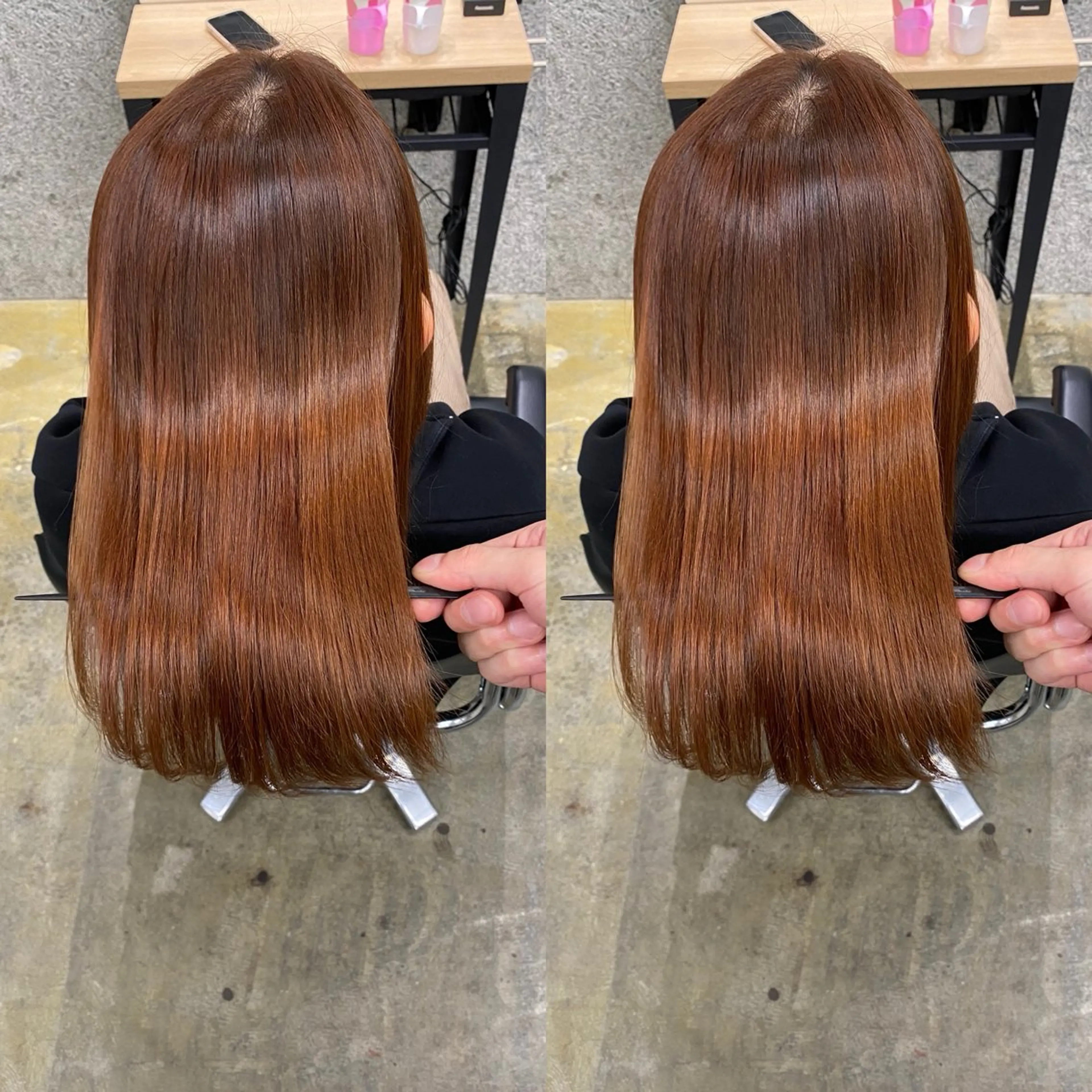 セミロング カット ヘアカラー 縮毛矯正 トリートメント WERULE pivot cross店所属・髪質改善/浅沼 亮のヘアスタイル