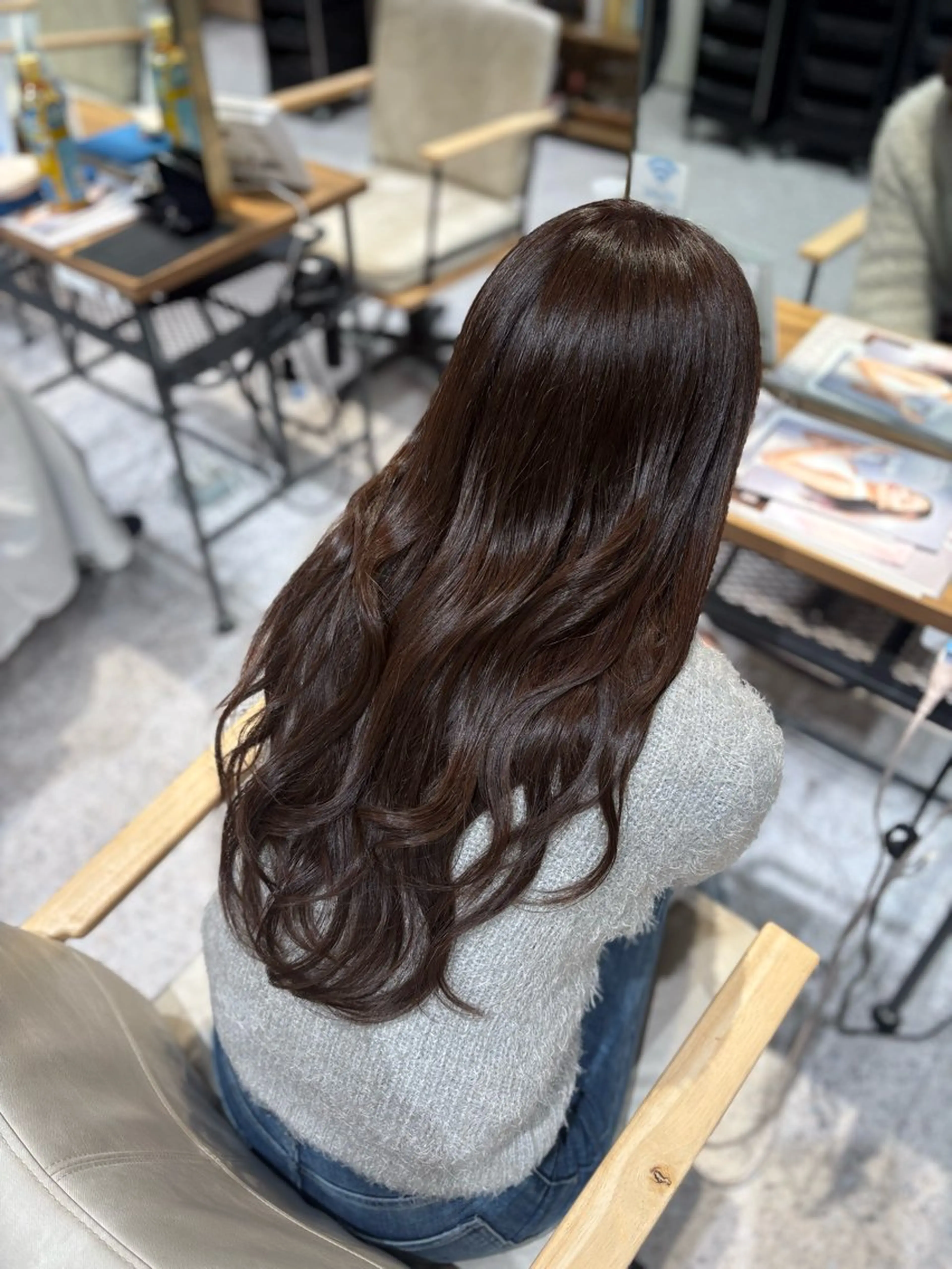 ロング カラー ブラウンカラー チョコレートブラウン ヘアカラー ブリーチ/マツエク 𝓡𝓲𝓷🫧のマツエク・マツパデザイン