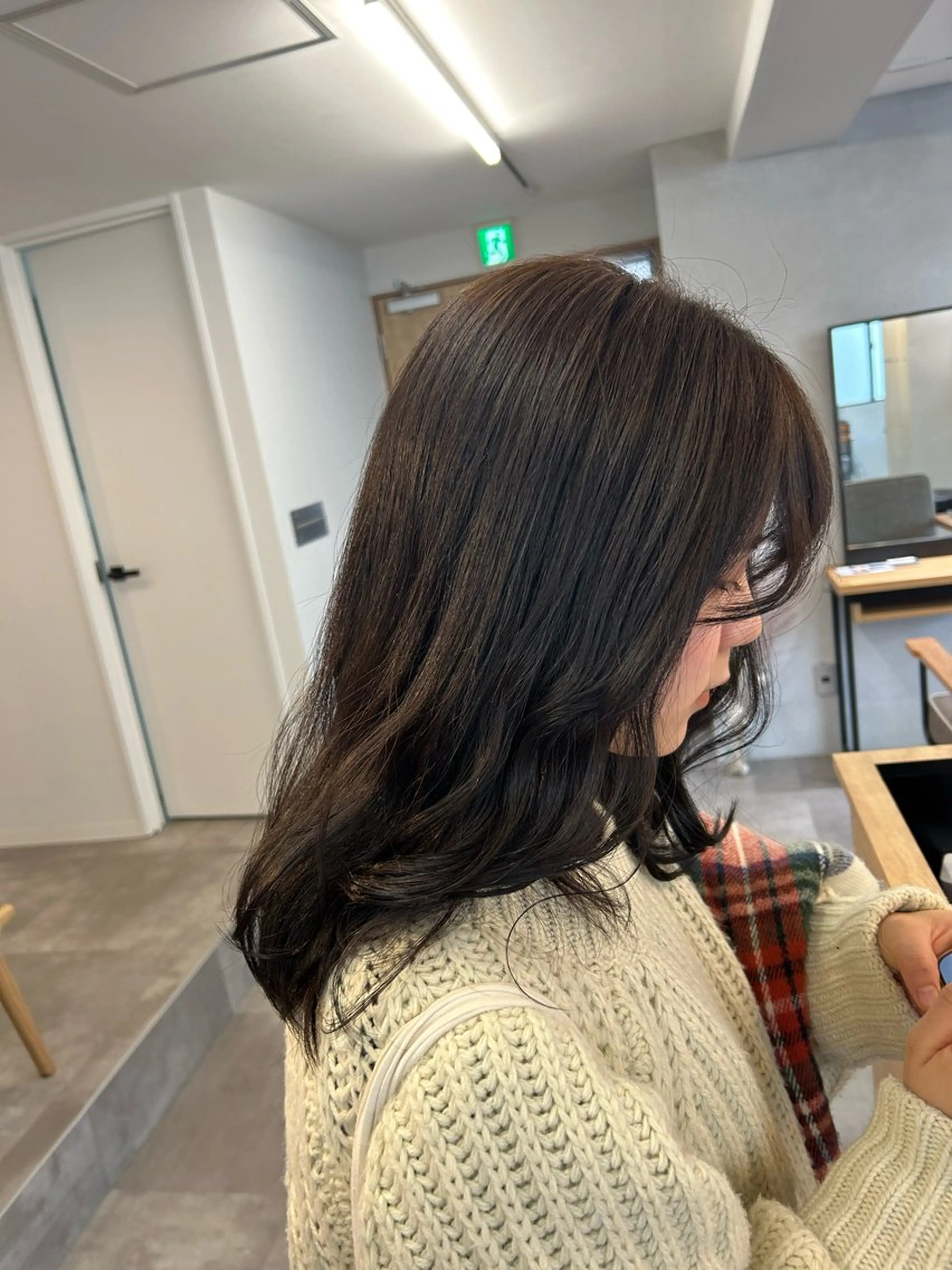 セミロング カラー ベージュカラー 透明感カラー オリーブベージュ 暖色･似合わせカラー (廣石沙英🎀)のヘアスタイル