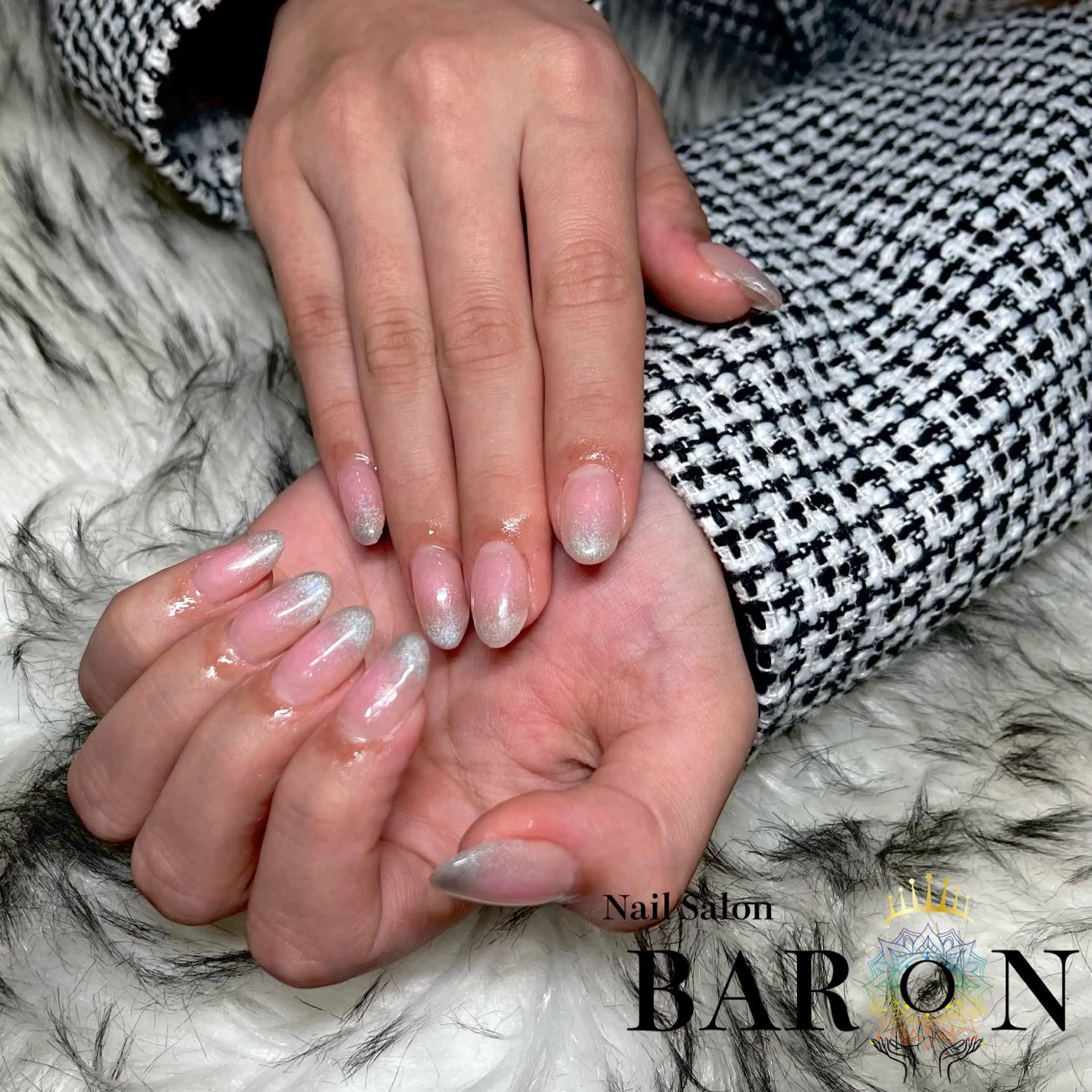 ネイル チークネイル マグネットネイル ハンドネイル ☆SAKI☆ BARON 店長のネイルデザイン