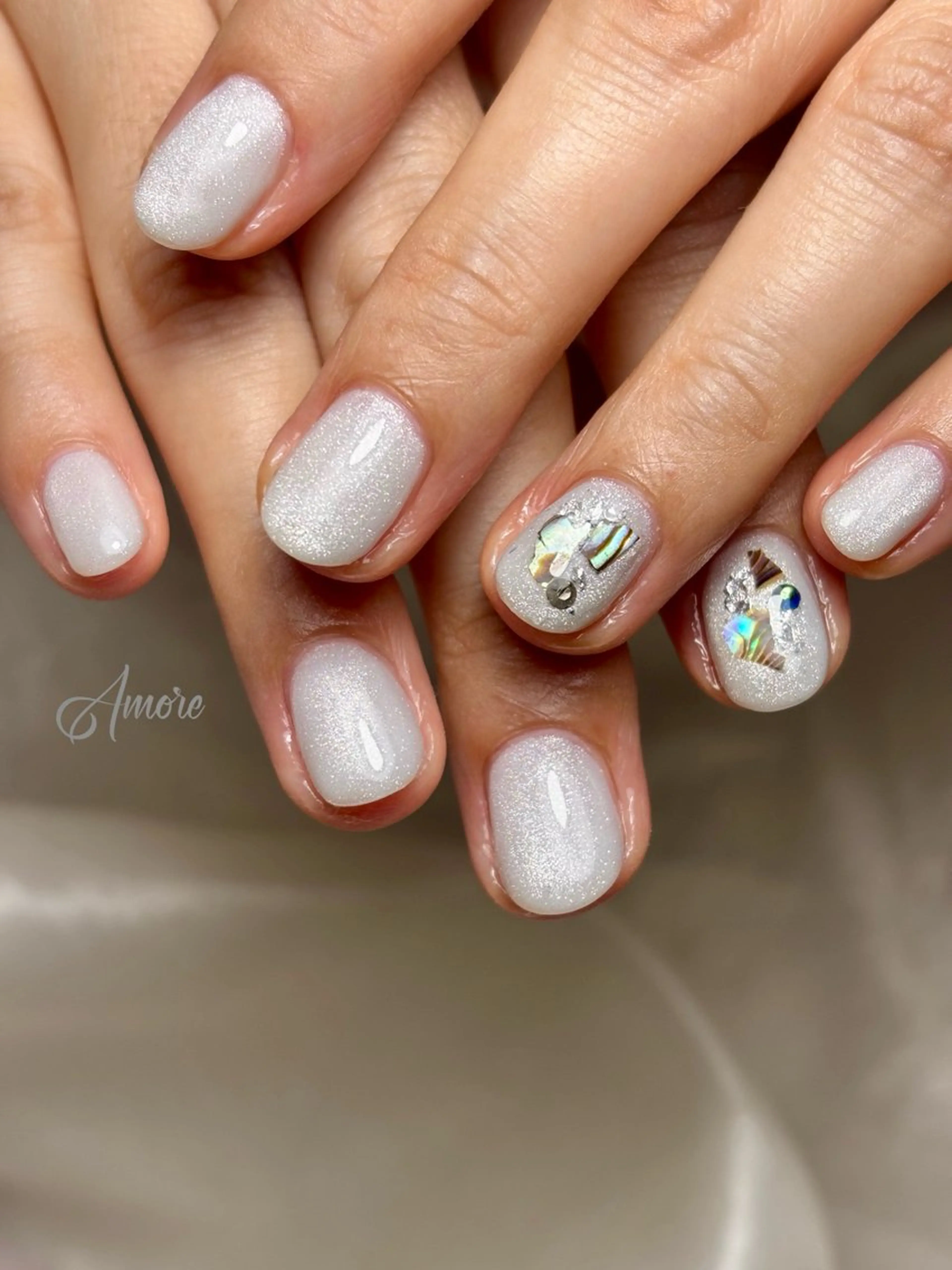 ネイル ジェルネイル キラキラネイル 韓国ネイル マグネットネイル パラジェル You kyehwaのネイルデザイン