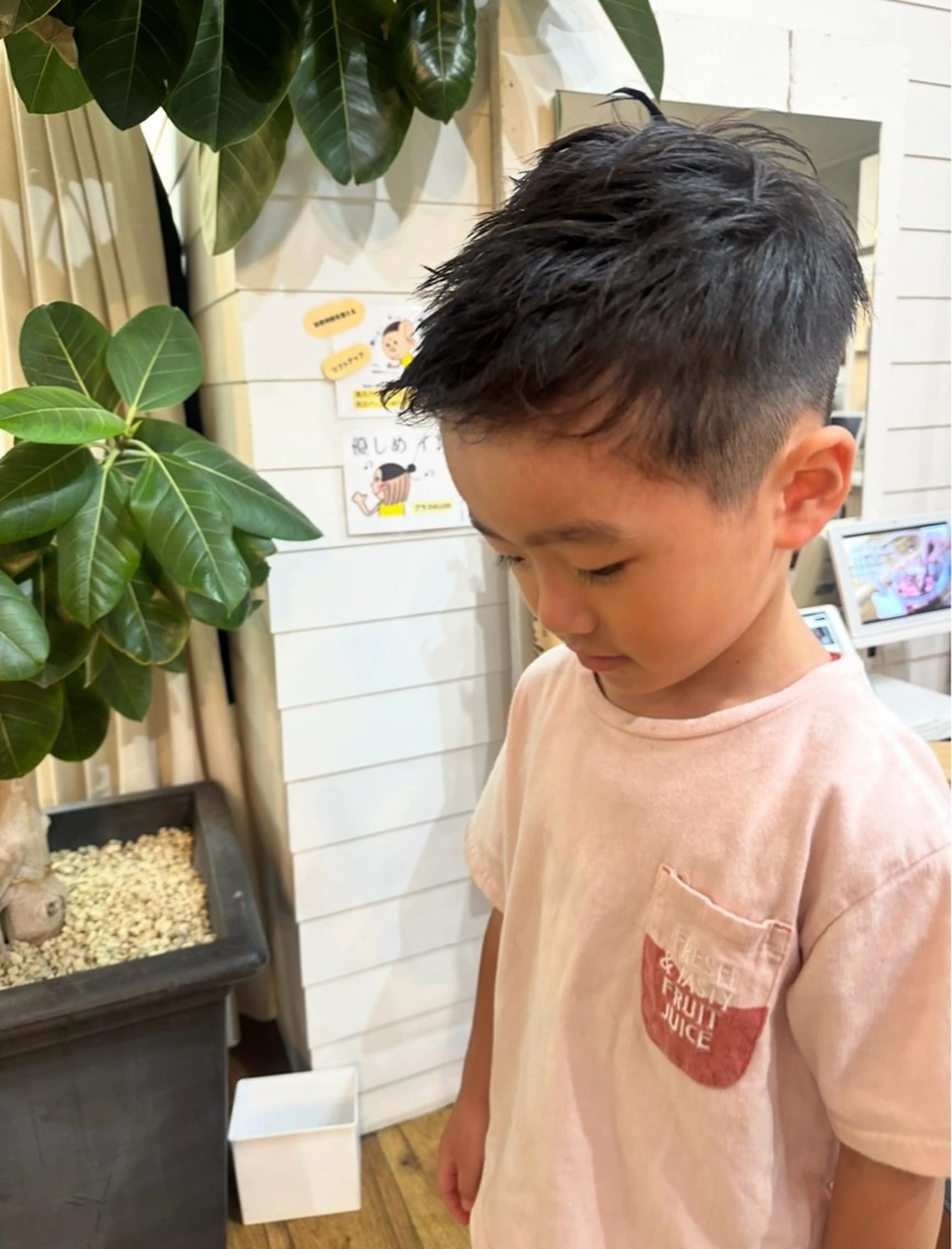 メンズ キッズ カット 福井 咲羅のヘアスタイル