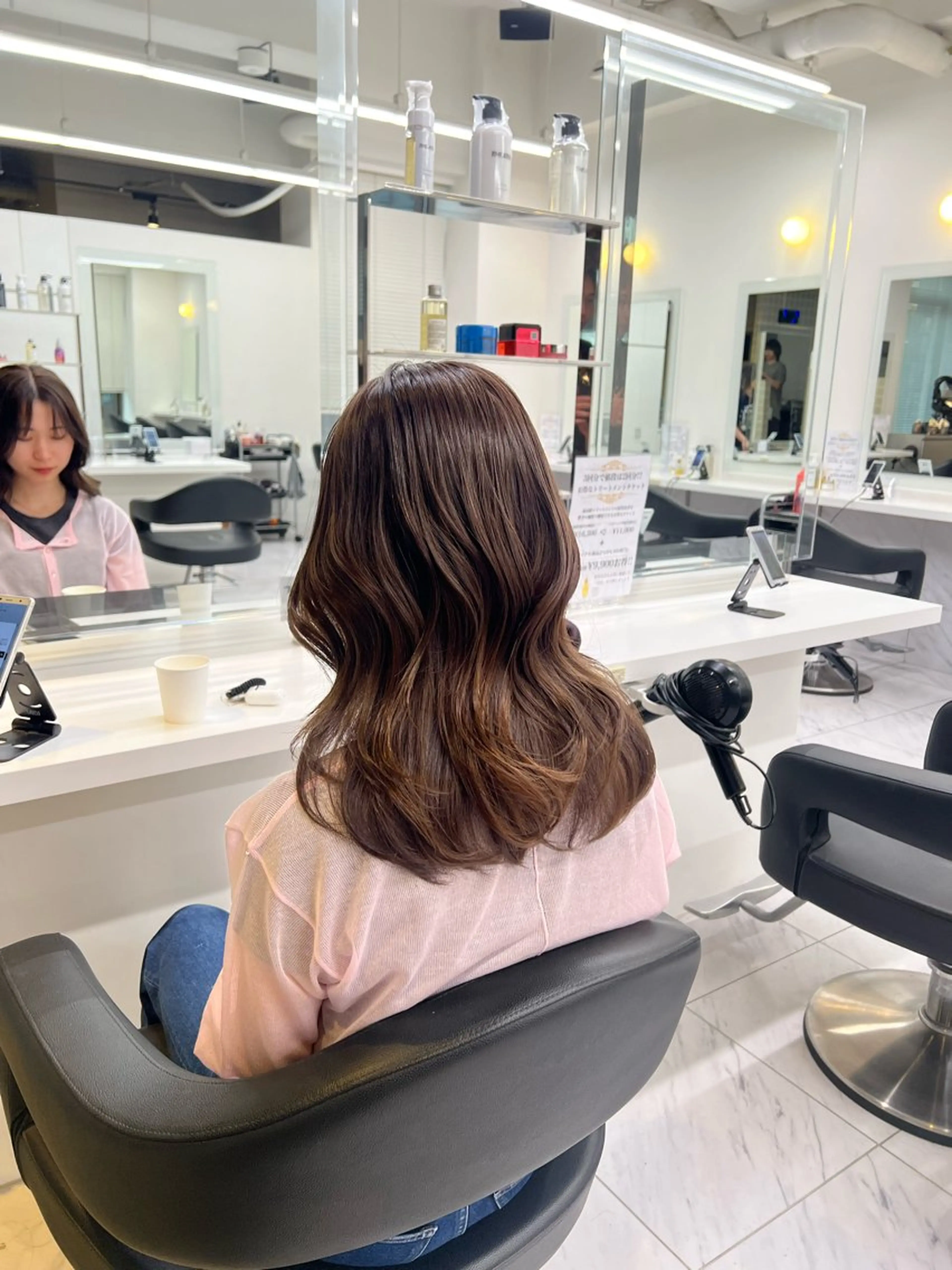 セミロング カラー カット ヘアカラー 韓国レイヤーカット /REIのヘアスタイル