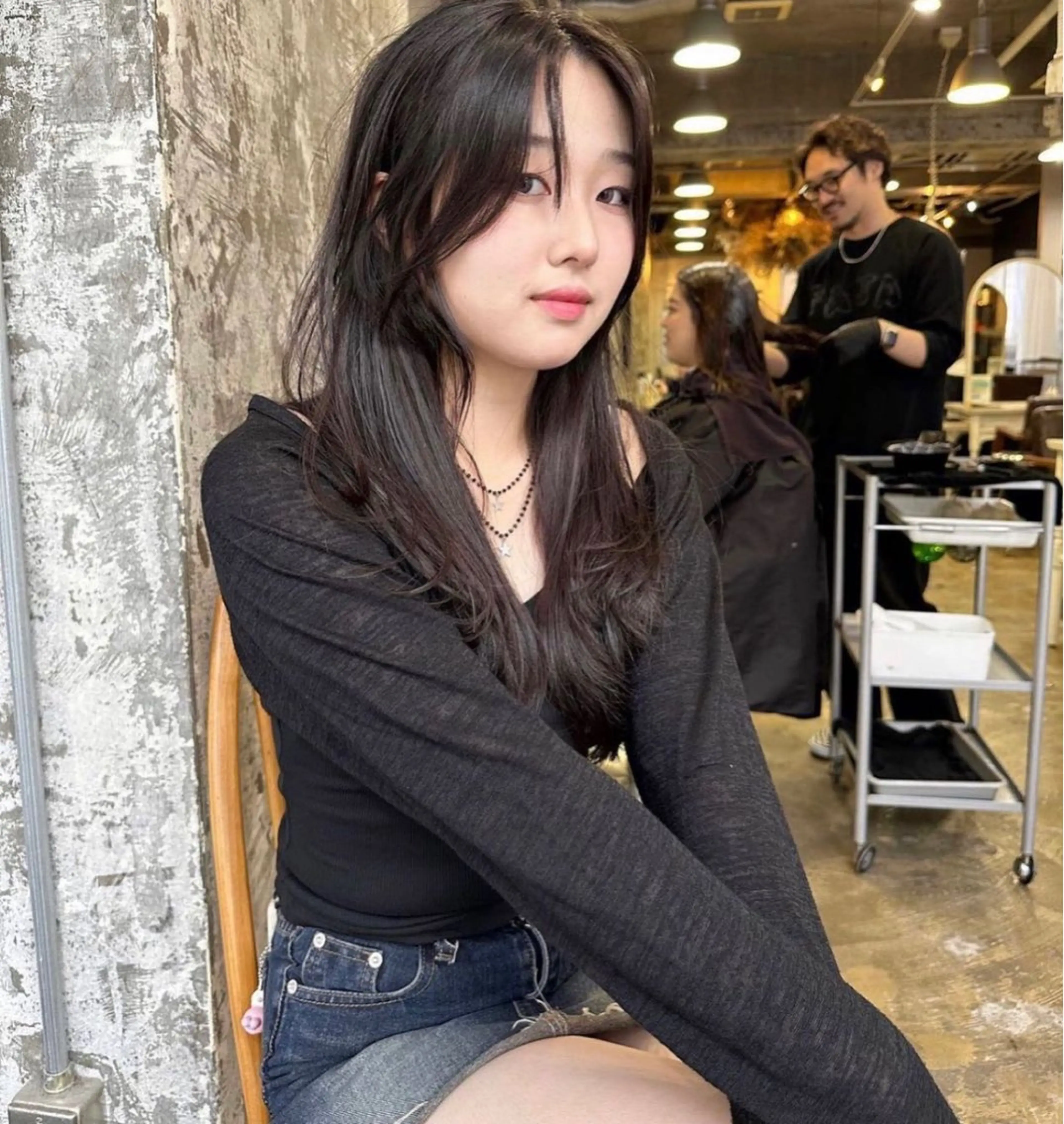 ロング カット ヘアカラー トリートメント ヘアセット 🫧🇰🇷韓国ヘア レイヤー🐺Yutaのヘアスタイル