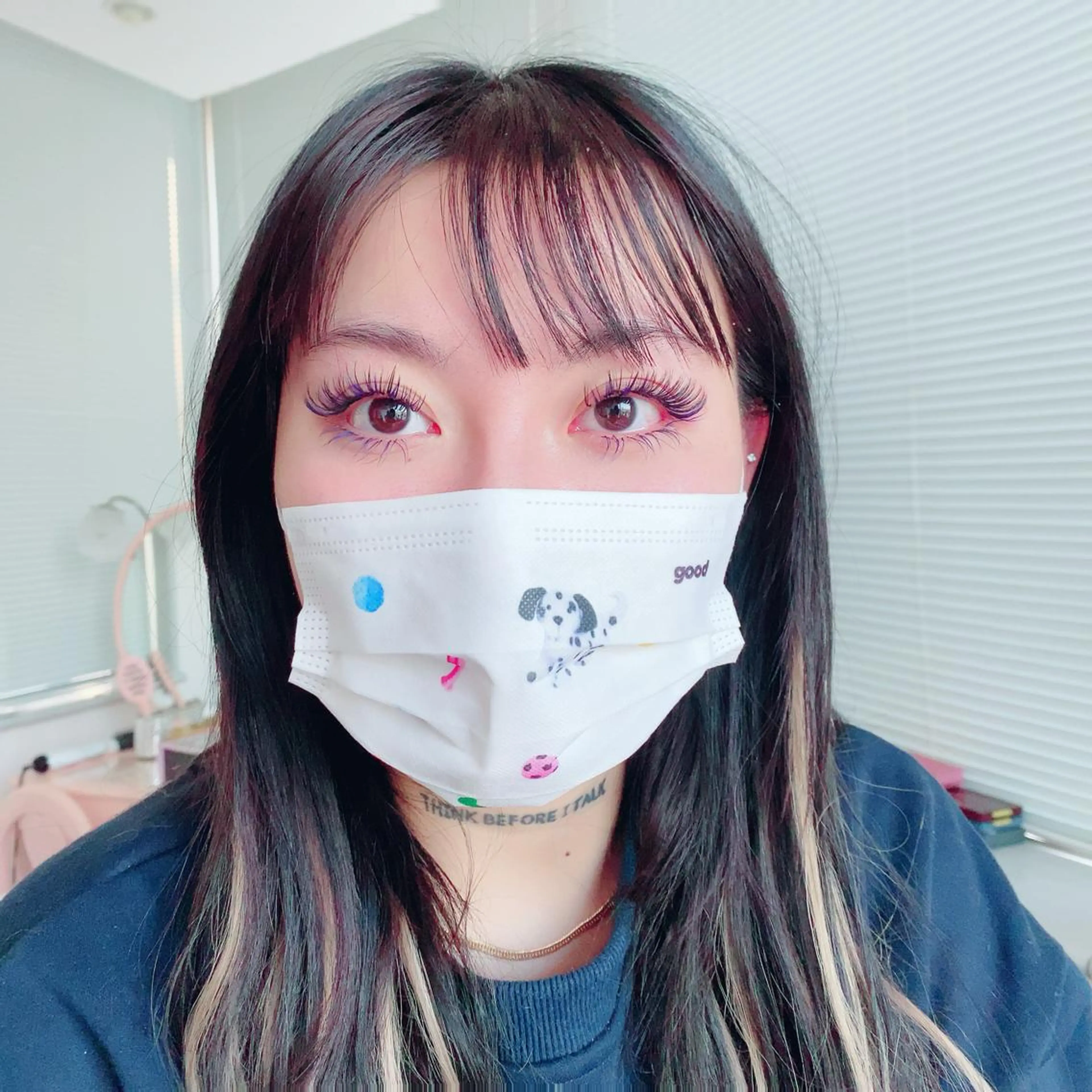 カラー パーマ ネイル マツエク・マツパ アイブロウ 黒髪 ブルーカラー CCカール Cカール ボリュームラッシュ 神山 ビューティー・アイのマツエク・マツパデザイン