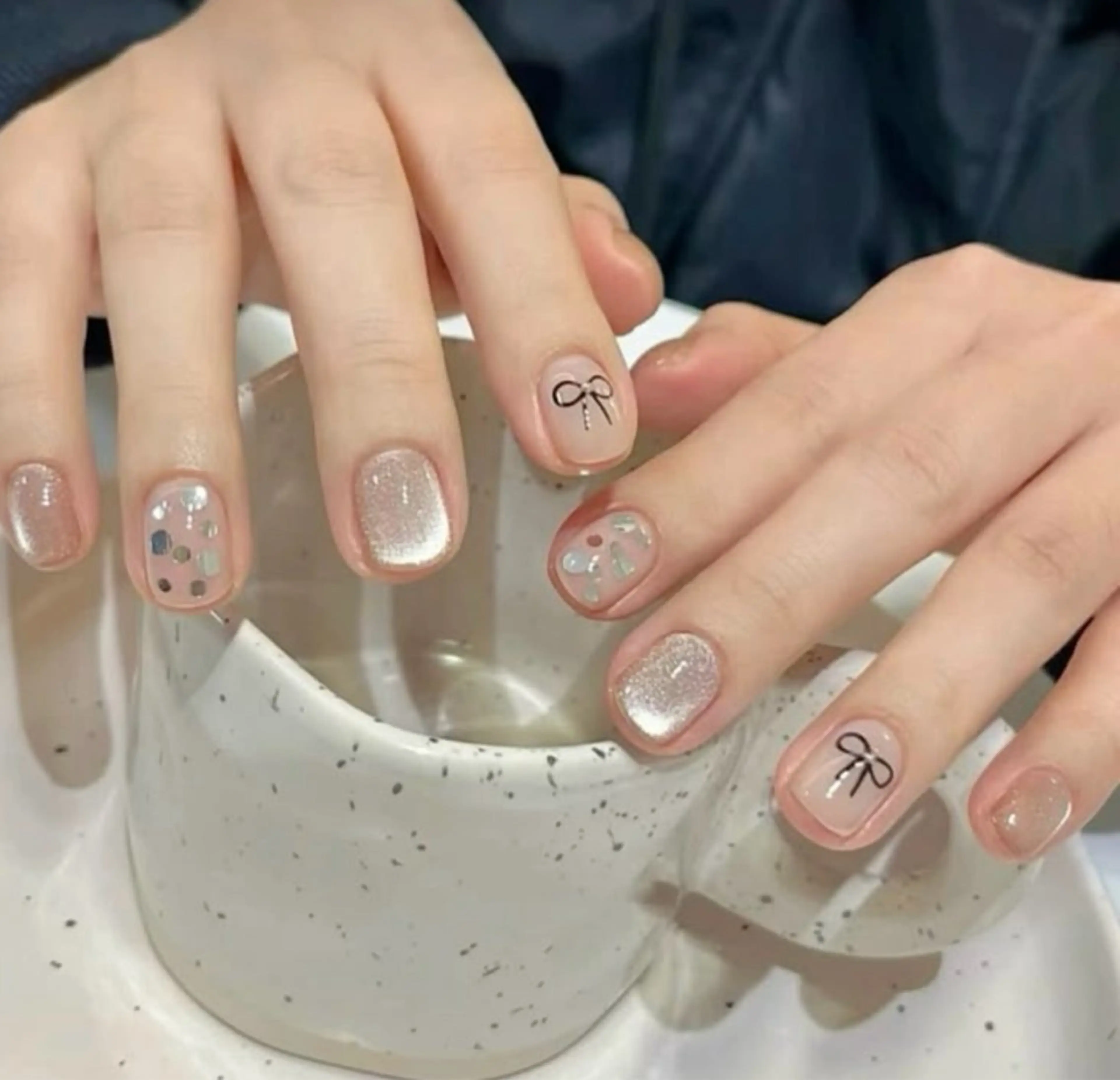 ネイル 韓国ネイル 持ち込み ニュアンスネイル ネイルチップ ハンドネイル TABI ANA.CHUOのネイルデザイン