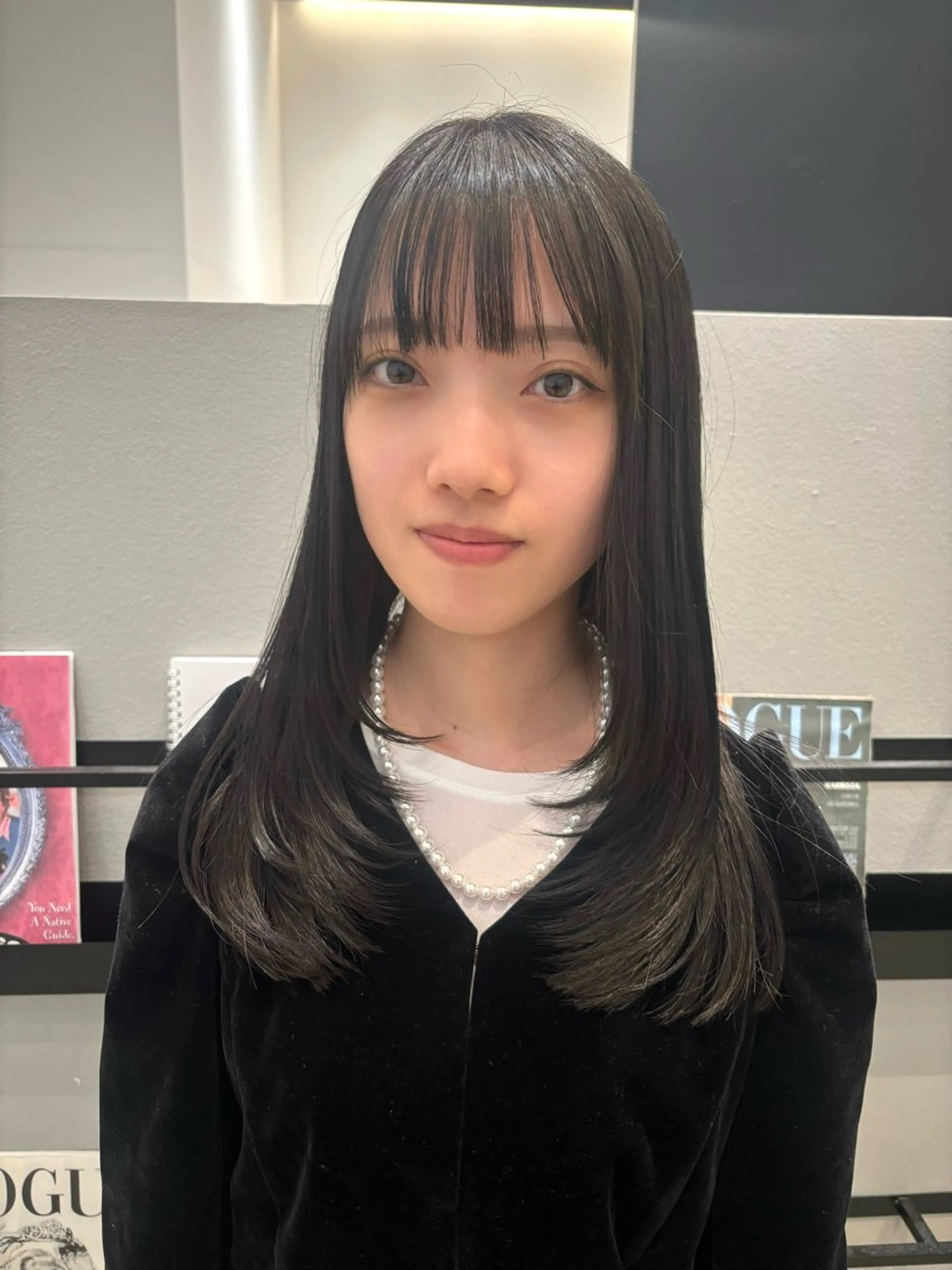 セミロング カラー レイヤーカット カット ヘアカラー トリートメント 透明感カラー/ レイヤーkotonoのヘアスタイル