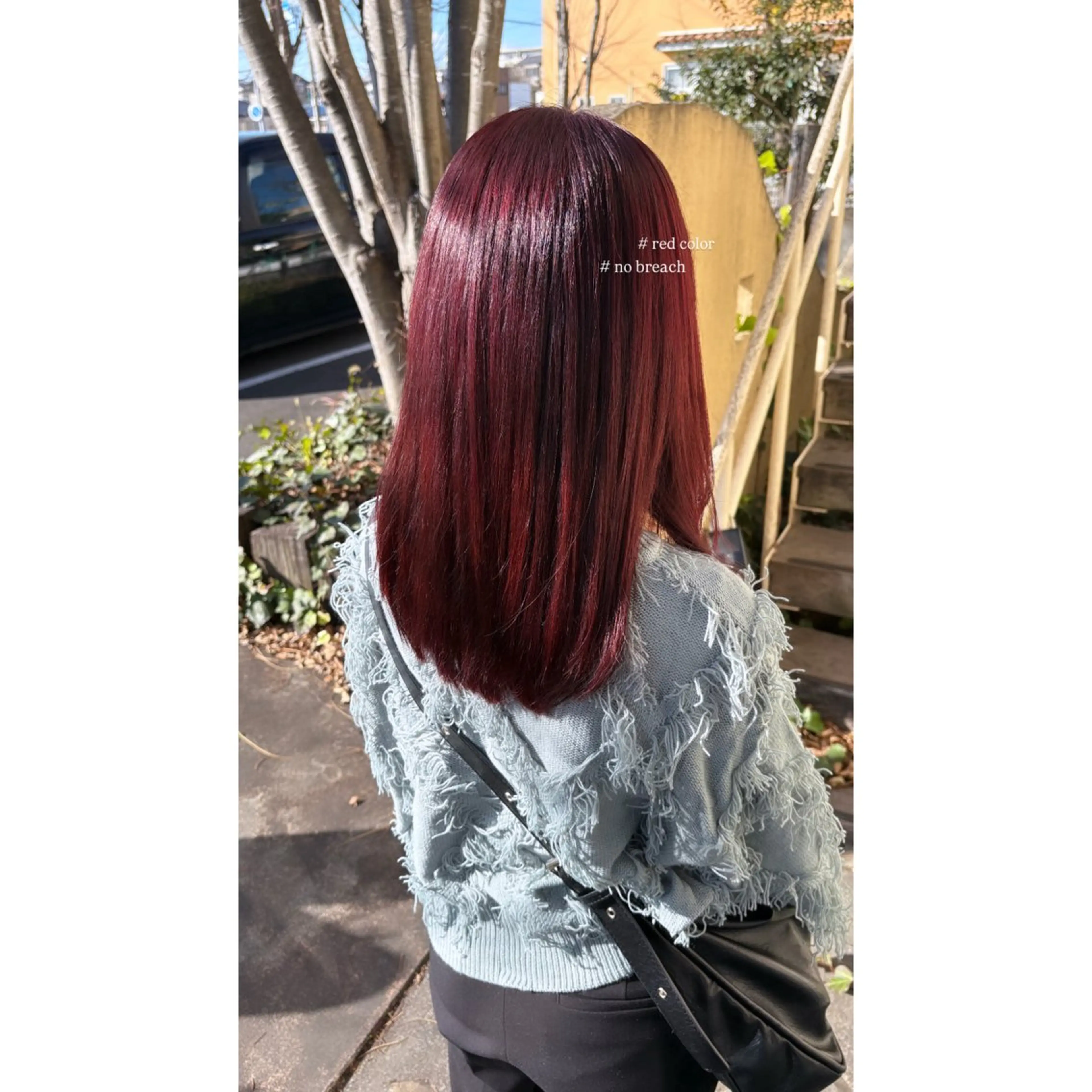 セミロング カラー ルプラボウ/艶カラー 縮毛矯正/豊川/ユキのヘアスタイル