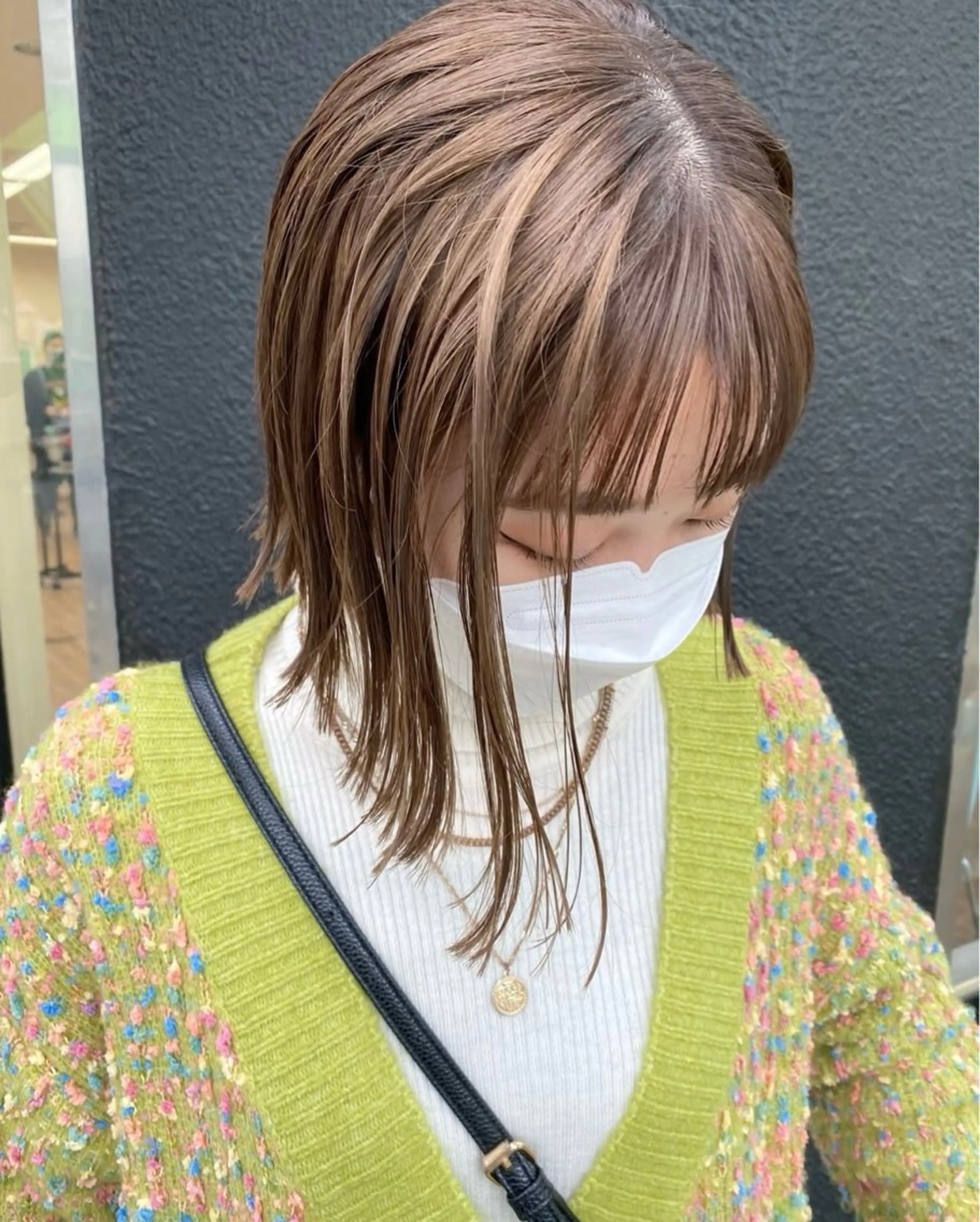 ショート カラー 切りっぱなしボブ アッシュ アッシュブラウン アッシュグレー ベージュカラー ナカジマ ナナのヘアスタイル