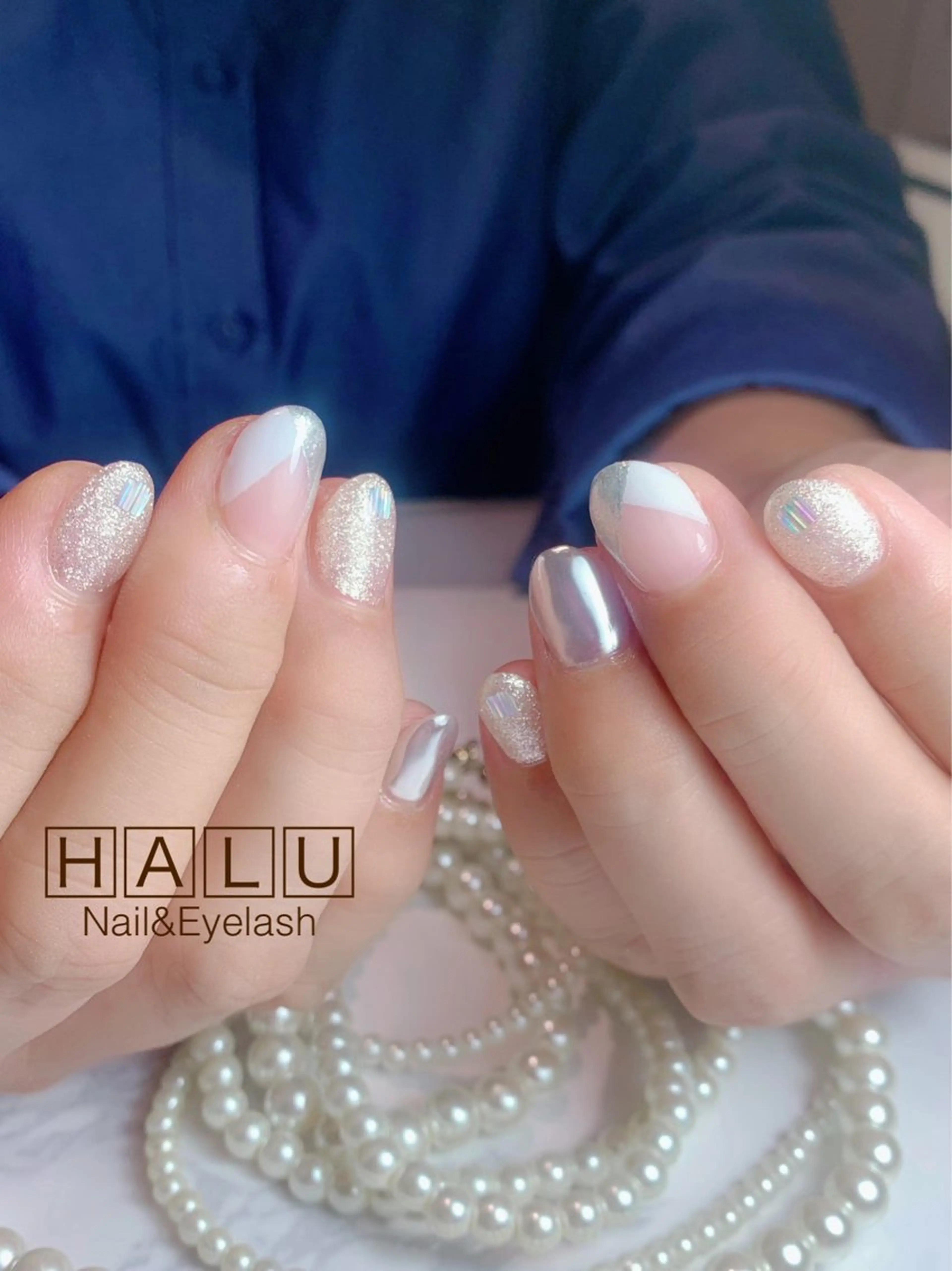ネイル シルバー HALU ハルのネイルデザイン