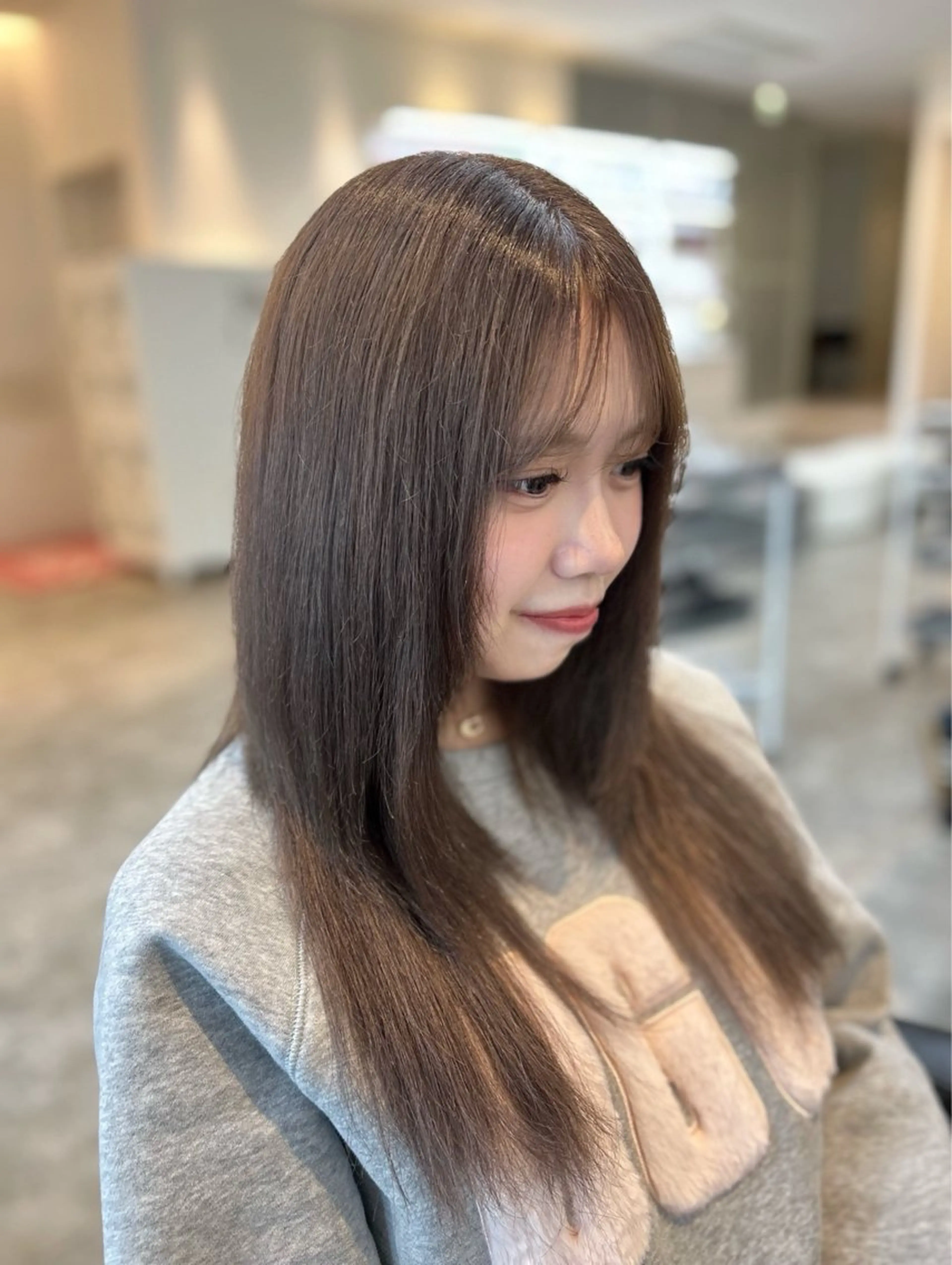 カラー ヘアカラー 透明感カラー୨୧ 松山理桜🩰˖ ࣪⊹のヘアスタイル