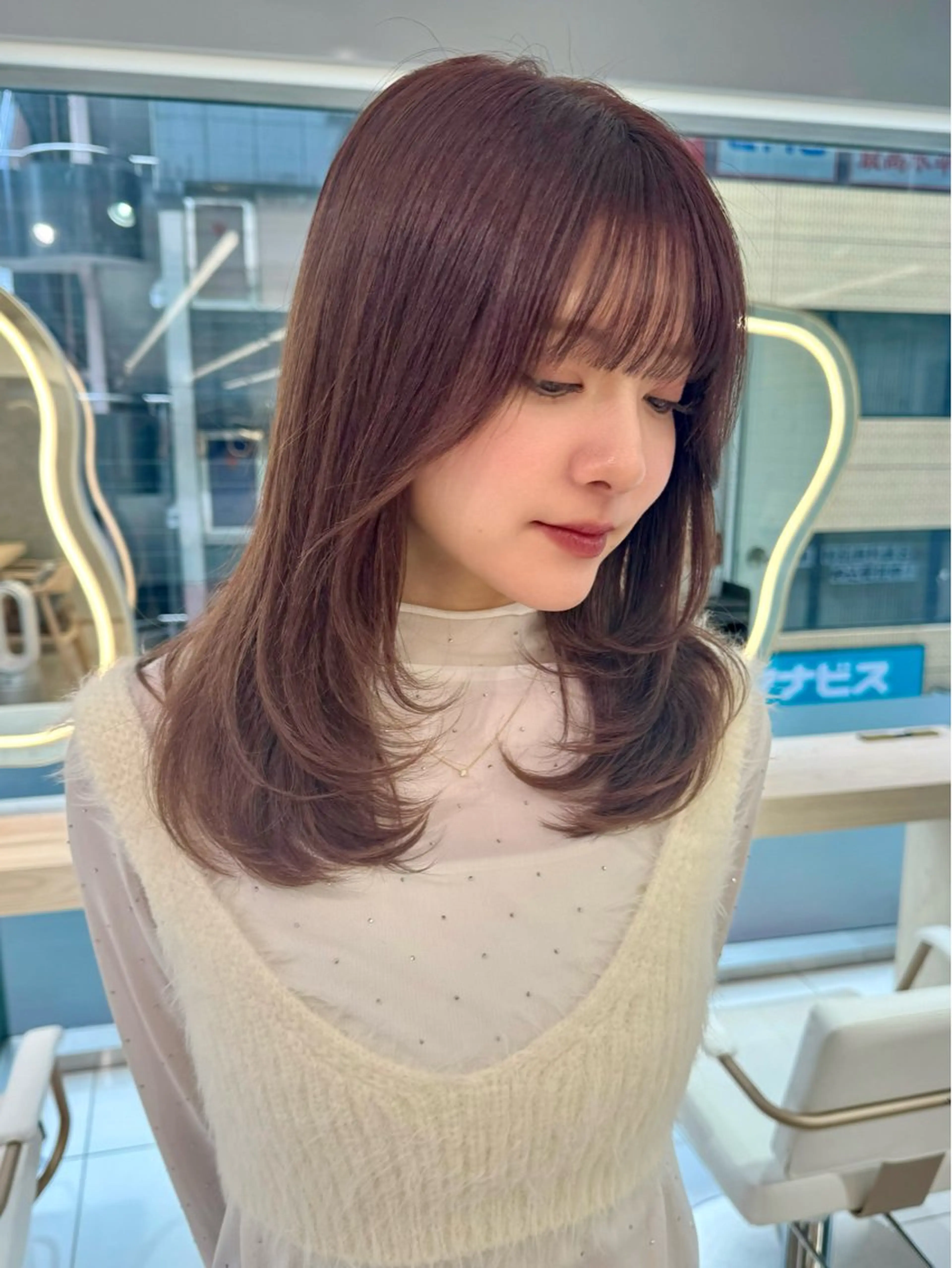 ミディアム 顔周り🇰🇷韓国 レイヤー/いづみ💞のヘアスタイル