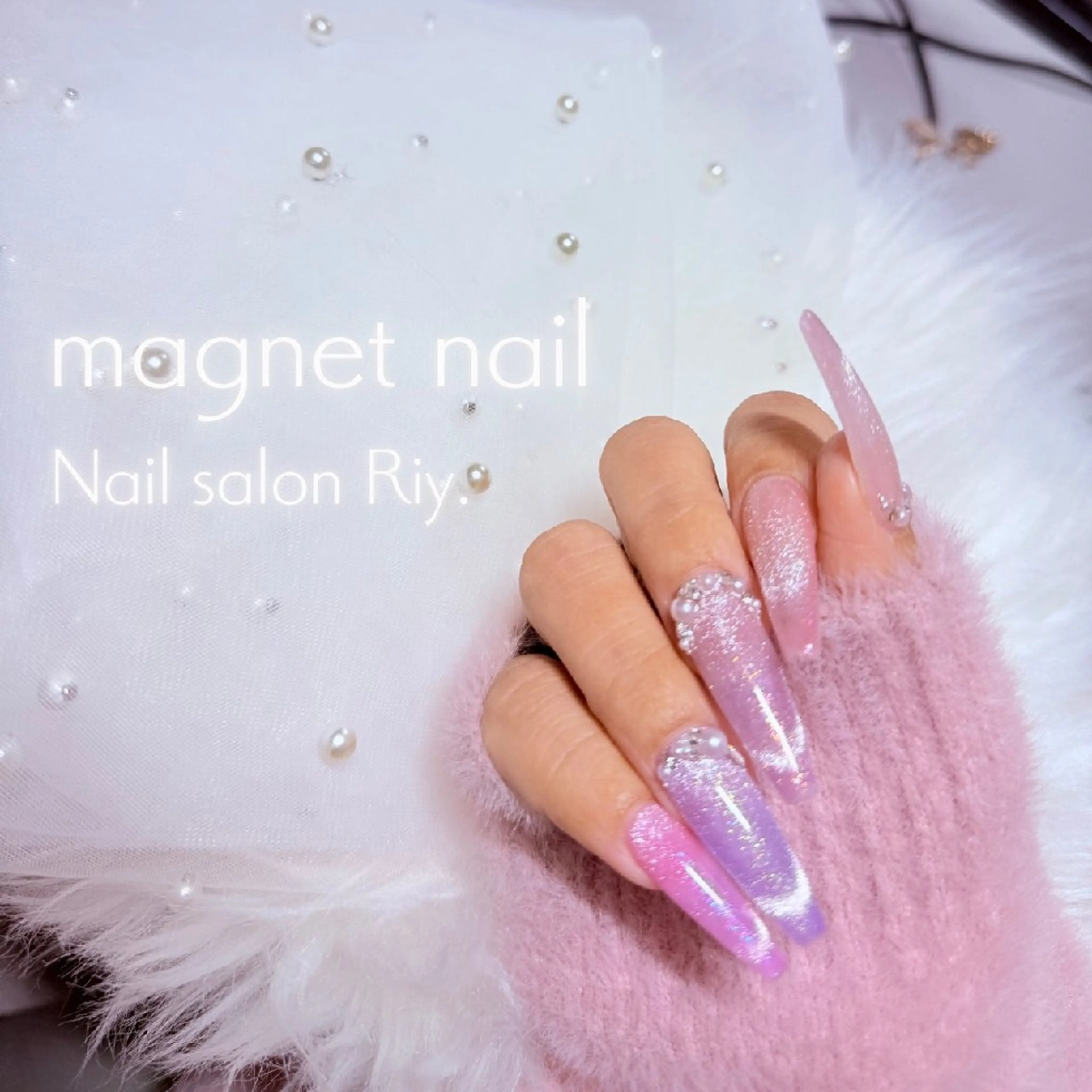 ネイル マグネットネイル マグネットワンカラー ワンカラーネイル ハンドネイル Nail Salon Riy.所属・Nail Salon Riyのネイルデザイン