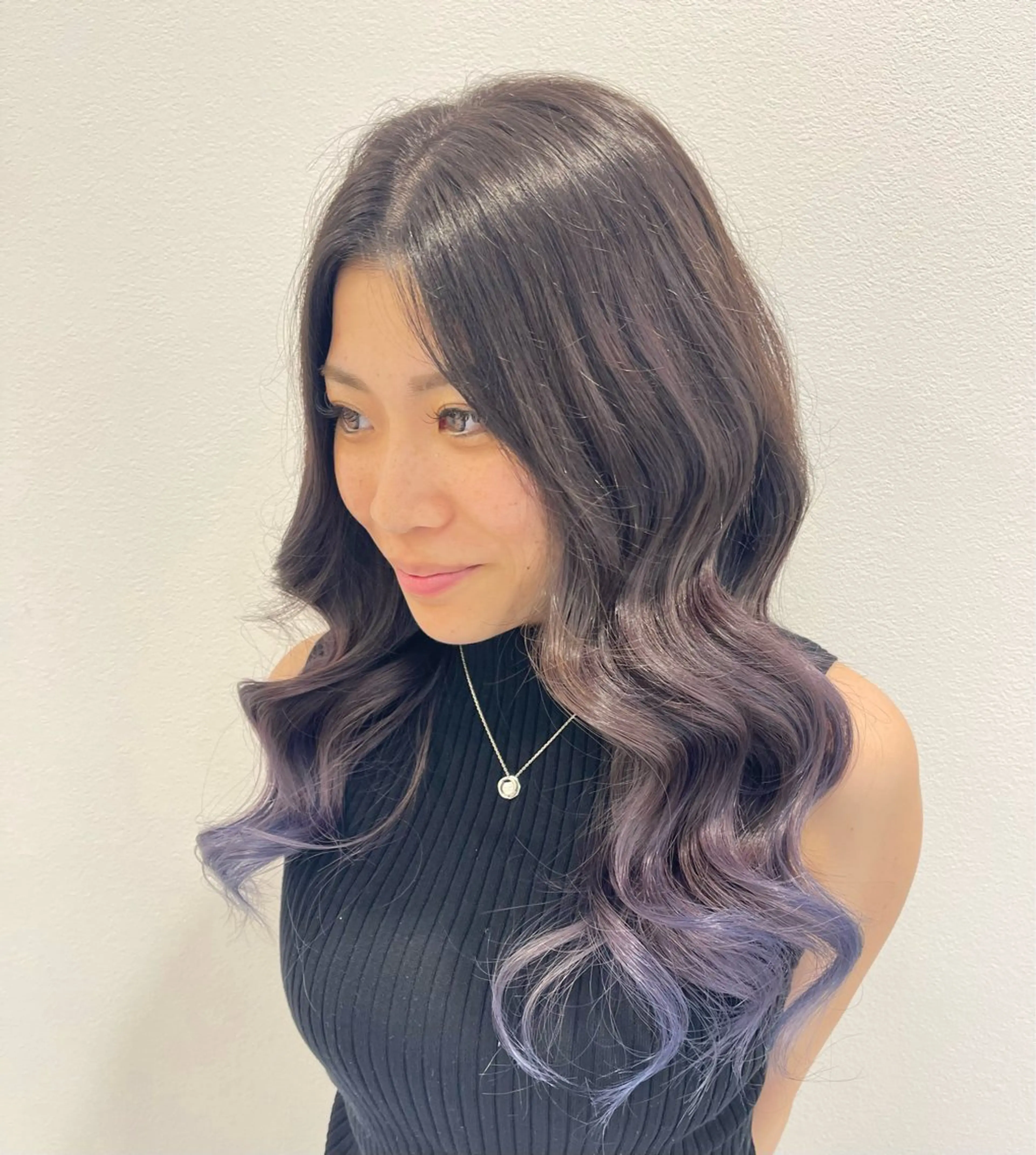 ロング カラー グラデーションカラー パープルカラー sonam by lange所属・NAGASHIMA RINAのマツエク・マツパデザイン