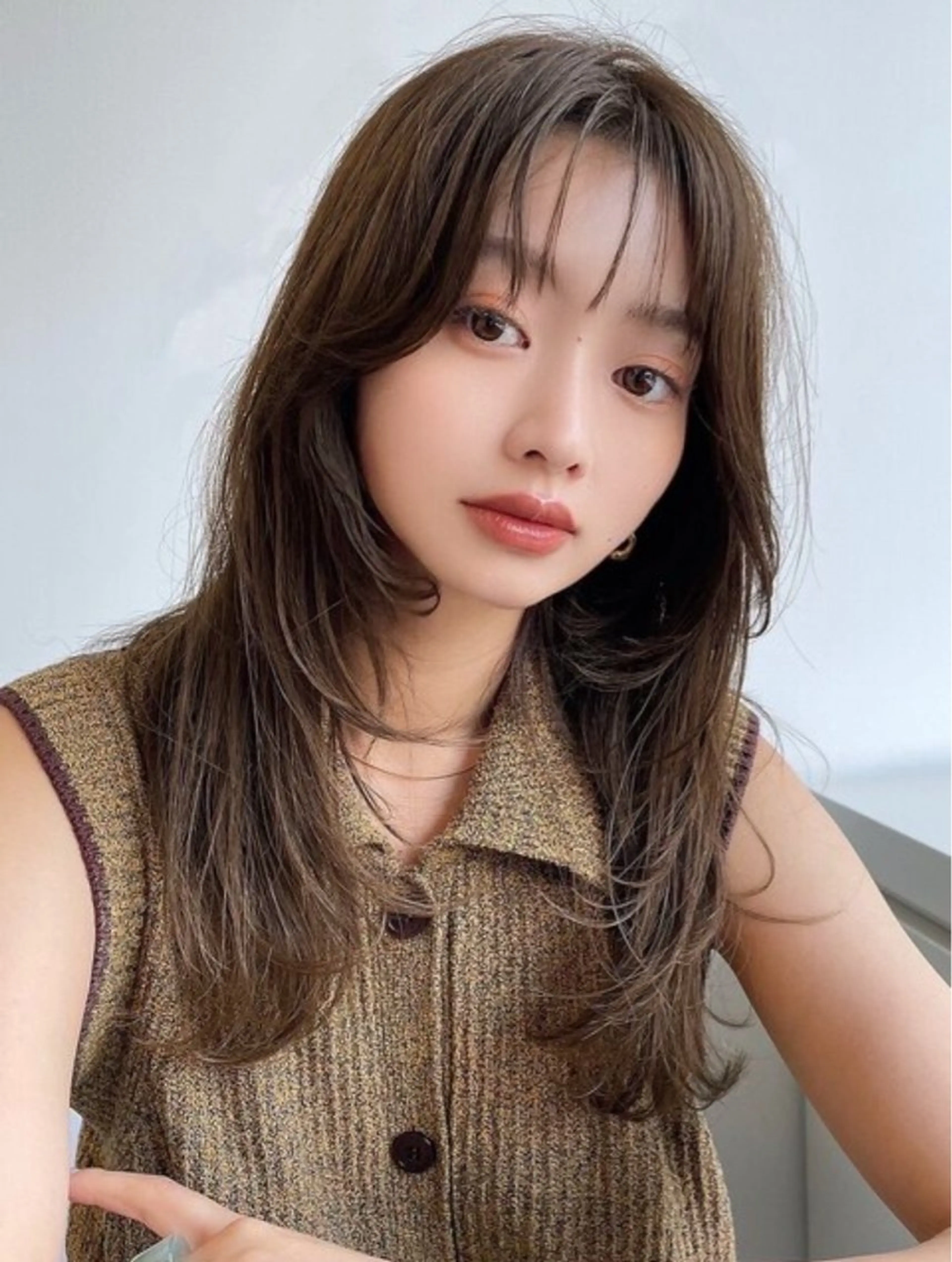 セミロング 野上 こころのヘアスタイル