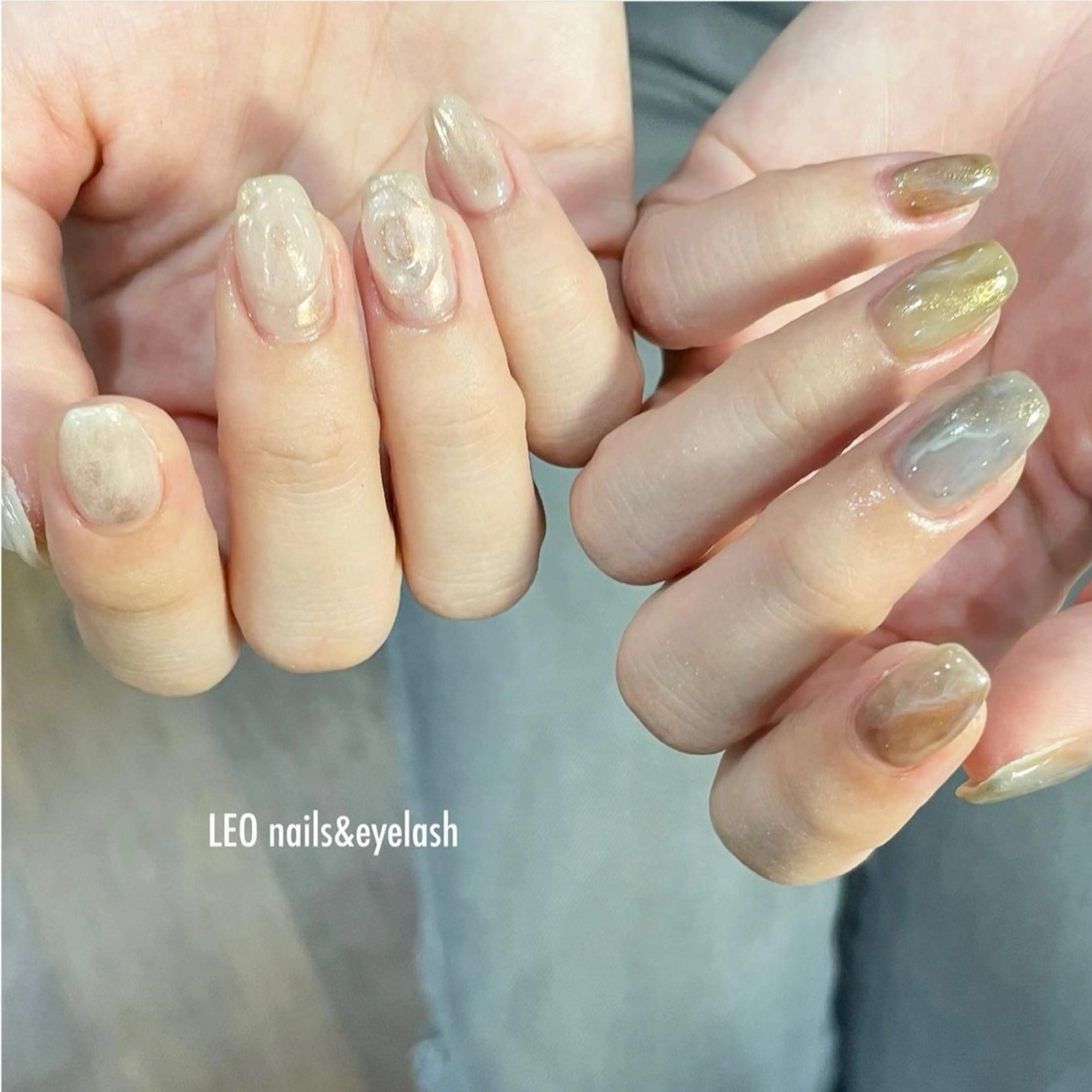 ネイル ニュアンスネイル LEO Nails andeyelashのネイルデザイン