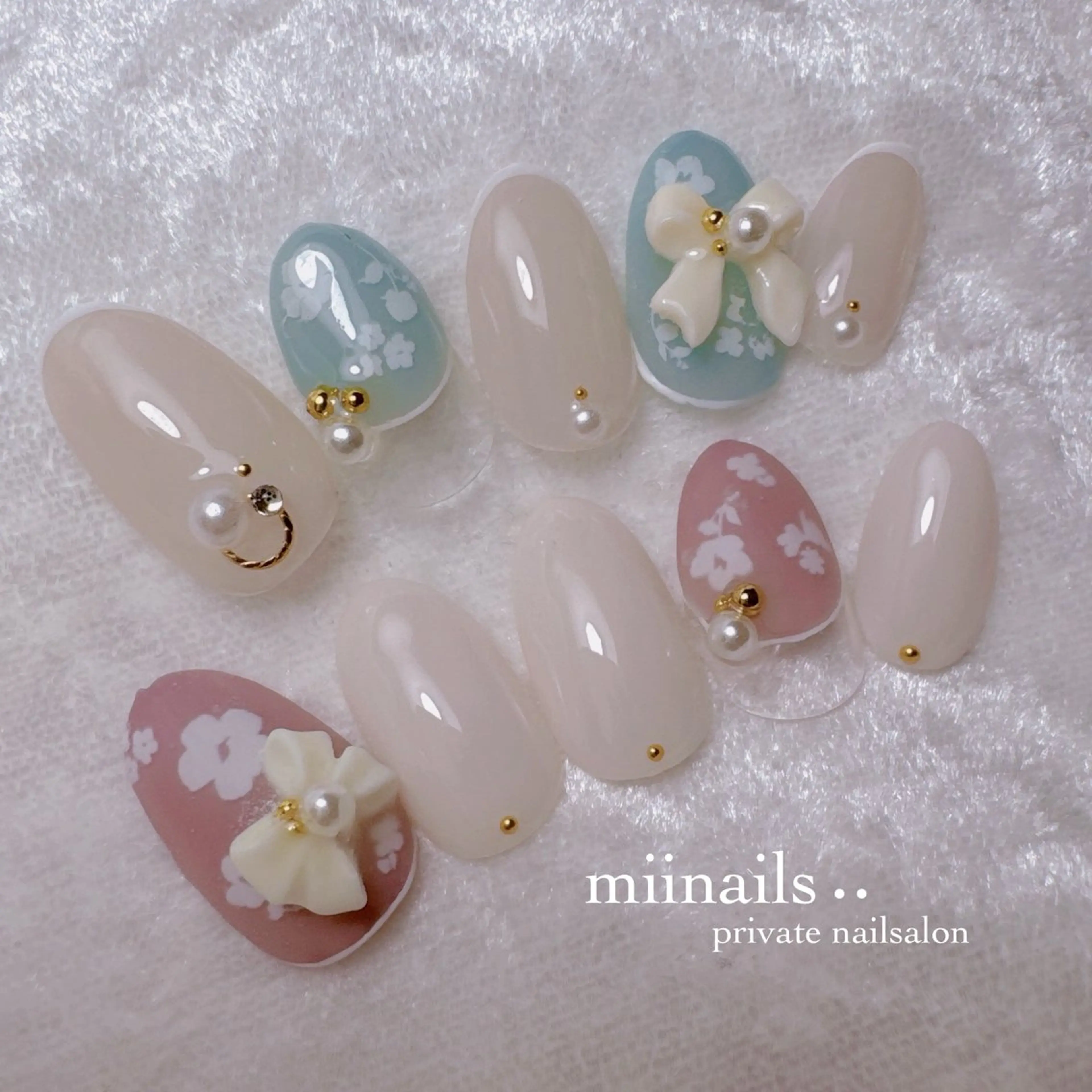 ネイル 韓国ネイル マグネットネイル ワンホンネイル ハンドネイル nailsalon miinailsのネイルデザイン