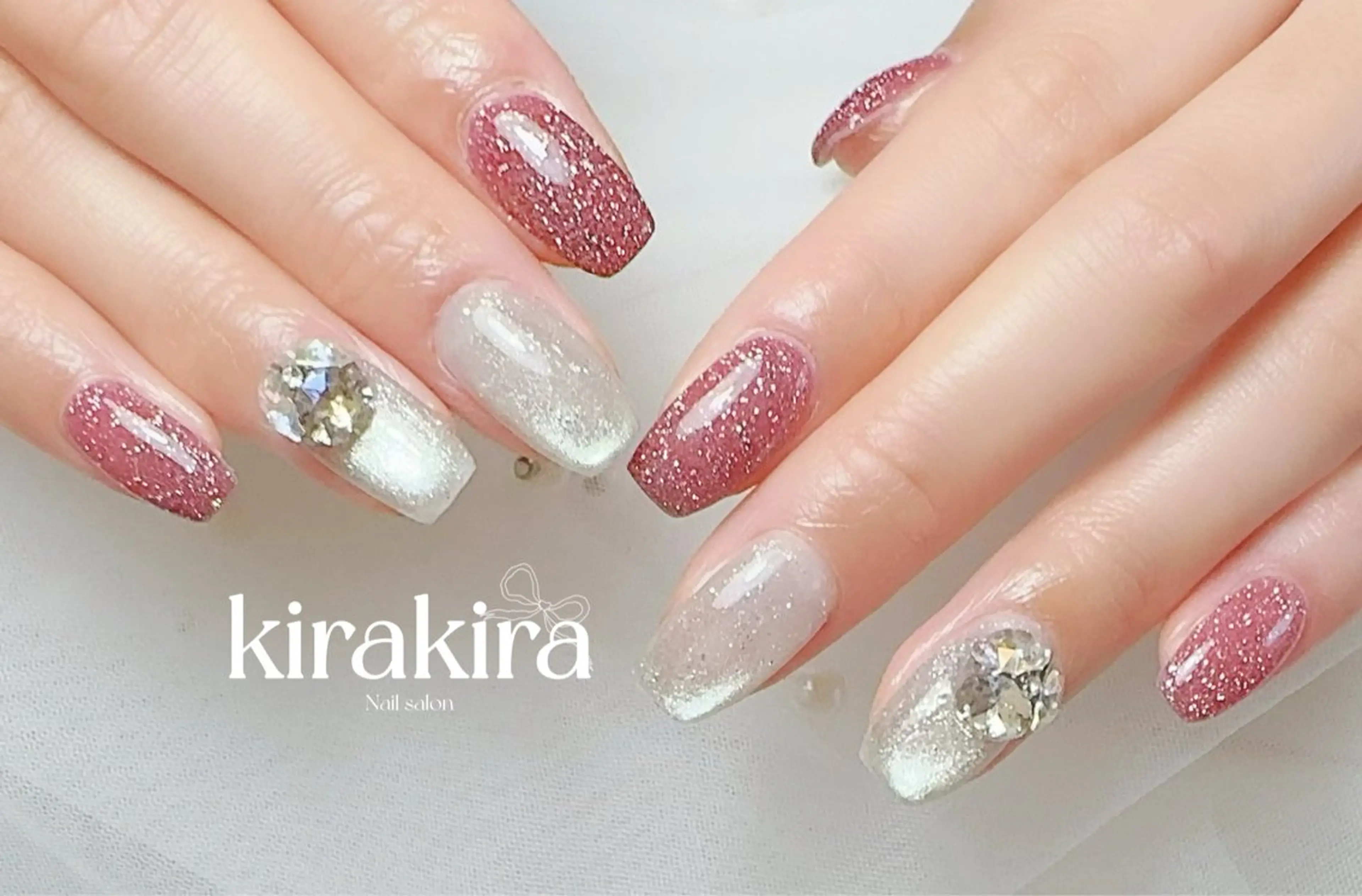 ネイル フラッシュネイル フットネイル キラキラネイル シンプルネイル 冬ネイル Kirakira Nail salonのネイルデザイン