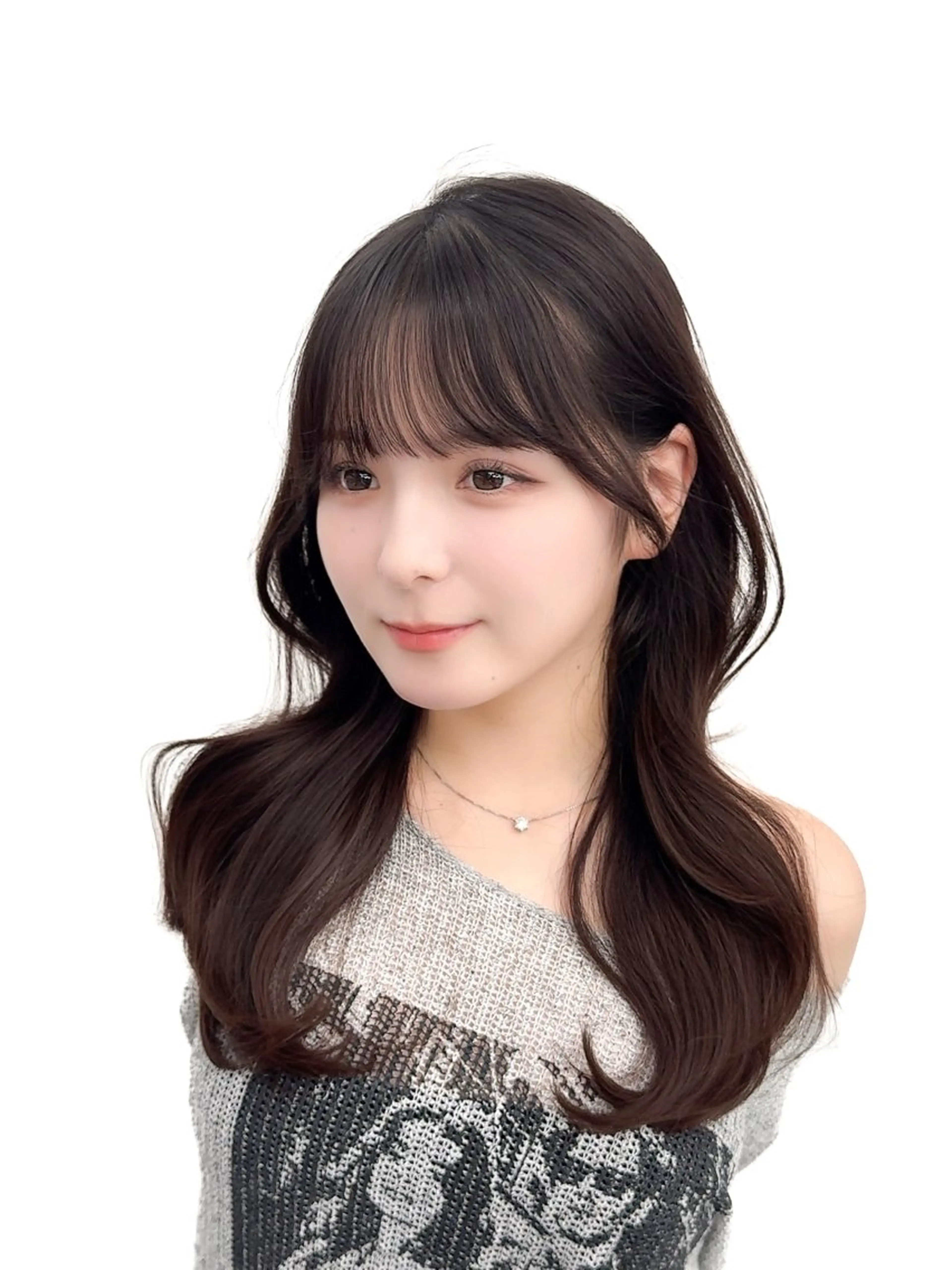 セミロング カラー ヘアアレンジ 最小顔周り&レイヤー 特化/池袋/kokiのヘアスタイル