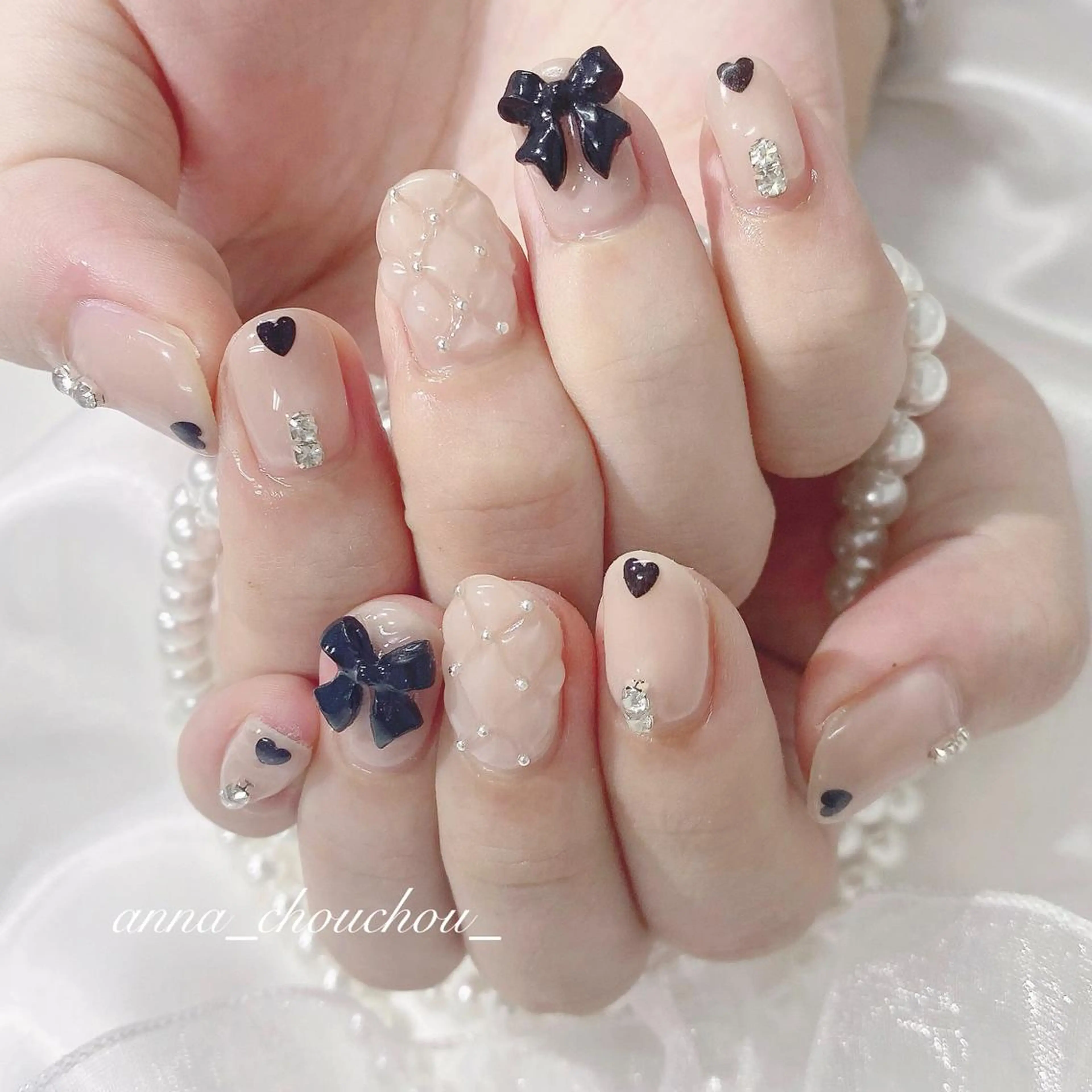 ネイル アートネイル ガーリー Anna Sano⭐️のネイルデザイン