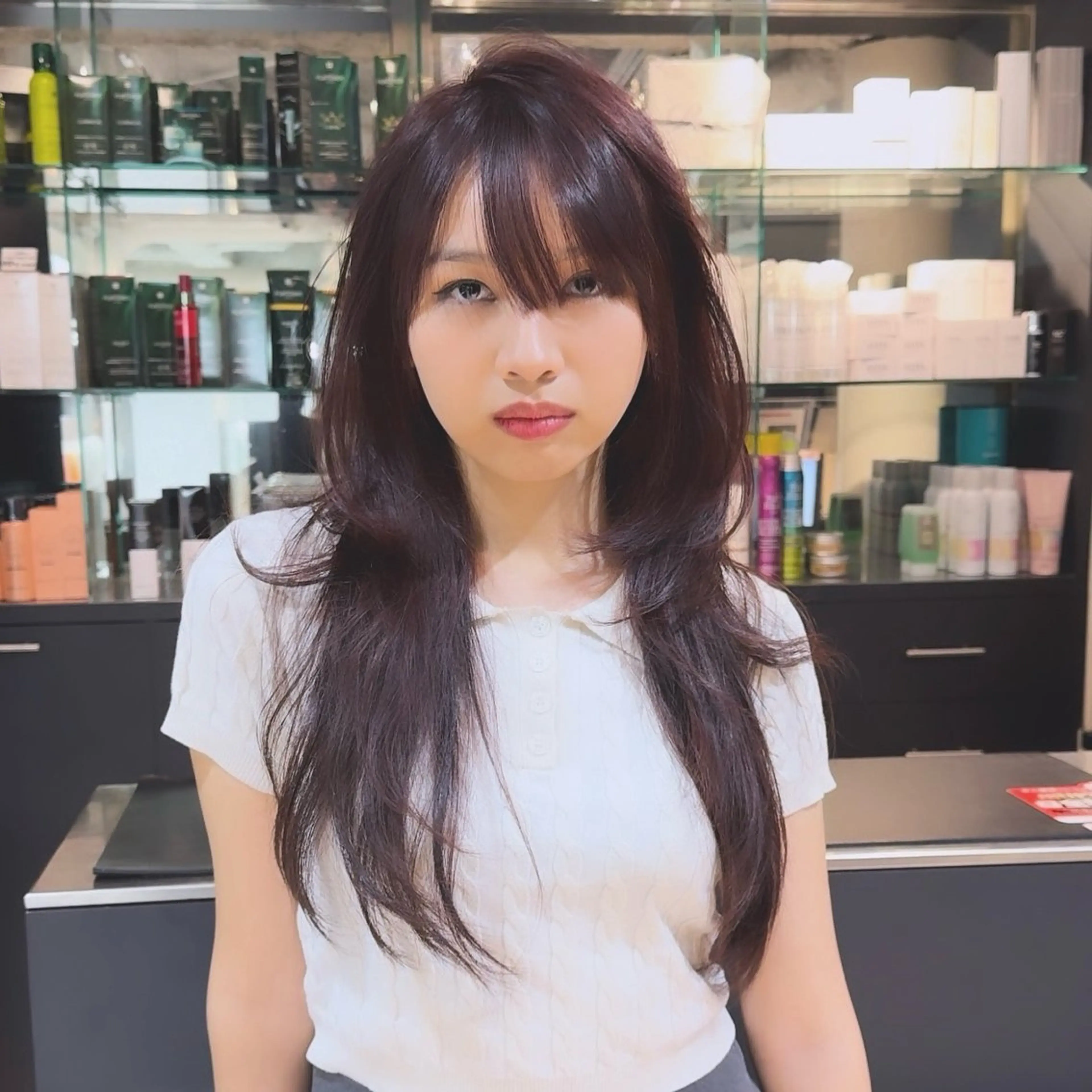 セミロング カット ヘアカラー トリートメント レイヤーカット/ 堀匠吾のヘアスタイル