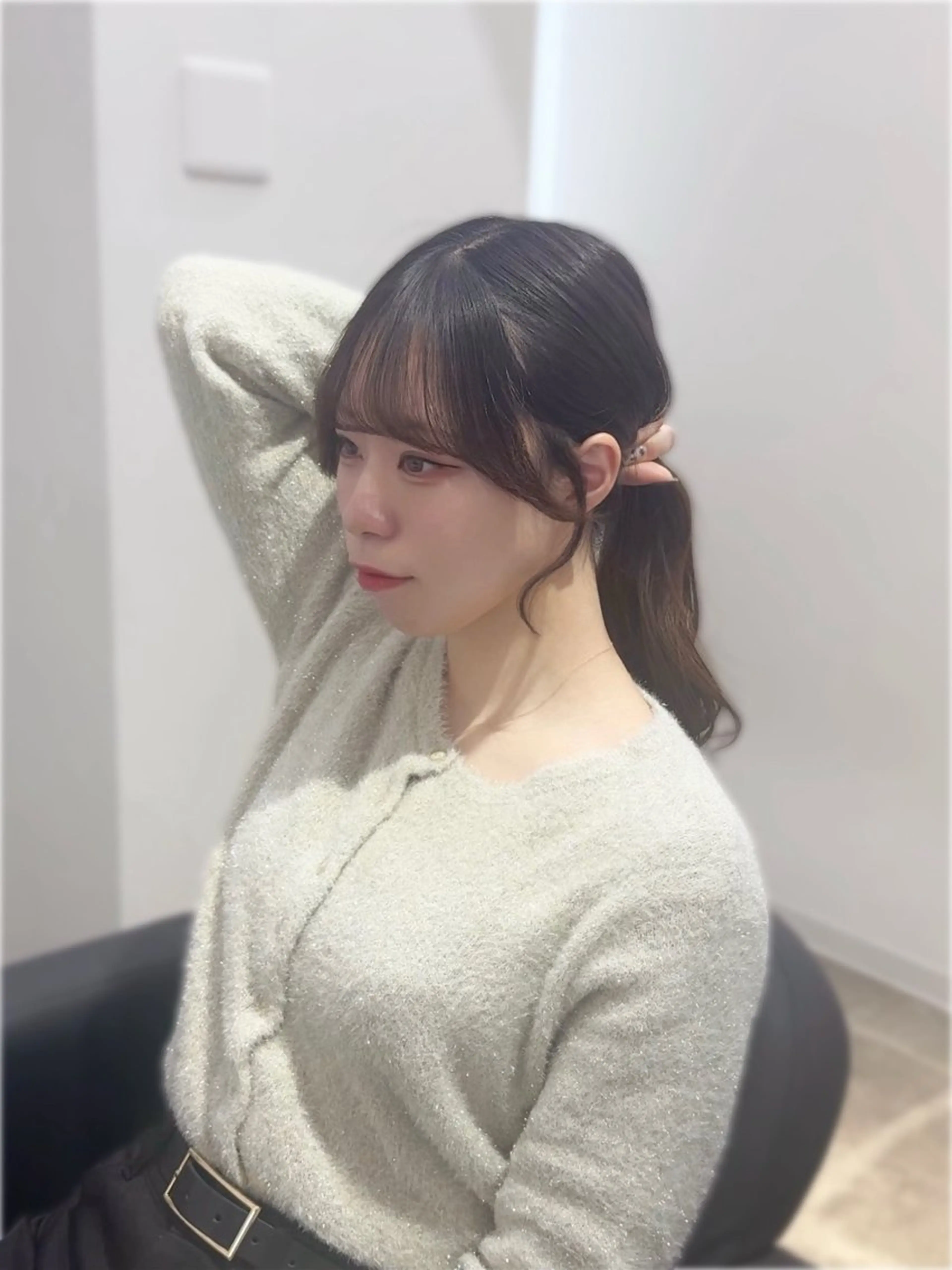 セミロング カット YUZU🎀顔まわり ×レイヤーカットのヘアスタイル